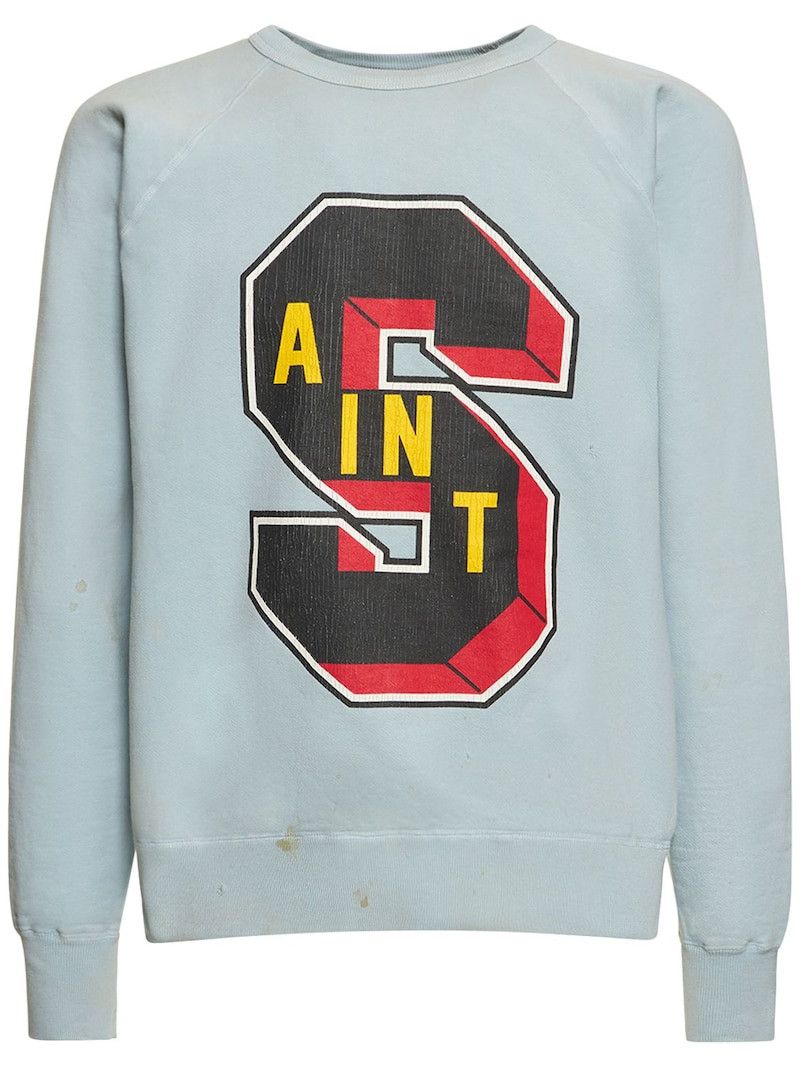 DENIM TEARS × Saint Michael 'Saint Tears' Logo Sweatshirt Size US M / EU 48-50 / 2 - 9 Thumbnail