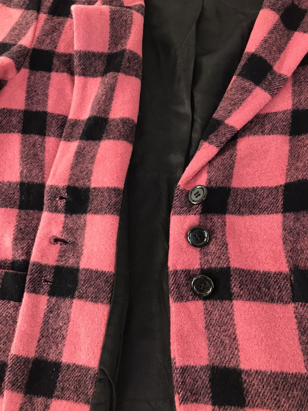 agnes b. Rue De Jour Made in France Plaid Checked Tartan Coat Jacket Size M / US 6-8 / IT 42-44 - 4 Thumbnail