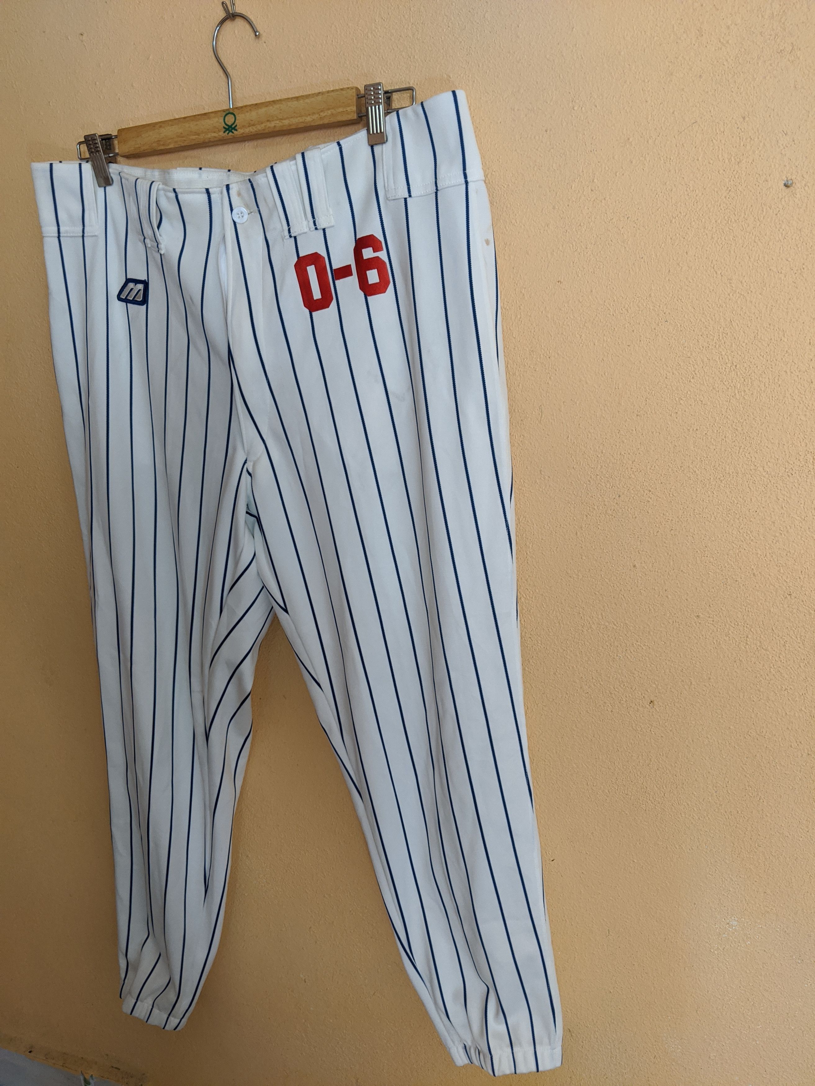 Japanese Brand × Mizuno Vintage mizunoMLB baseball pants striped very rare item Size US 37 - 6 Thumbnail