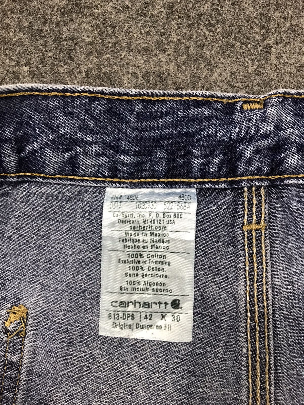 Carhartt Dungaree Carhartt Indigo Denim Utility Work Carpenter Pant Size US 40 / EU 56 - 8 Thumbnail