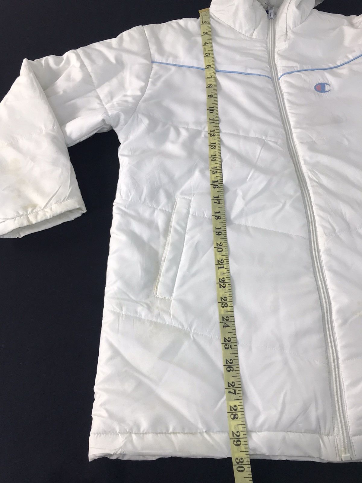 Champion × Vintage Champion Quilted Hoodies Jacket Big Logo Full Zip K2048j Size US M / EU 48-50 / 2 - 13 Thumbnail
