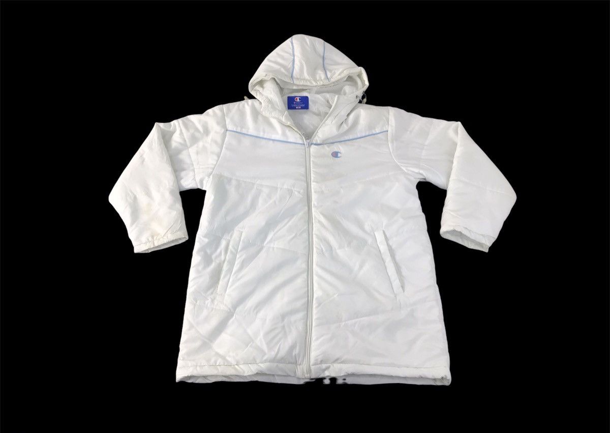 Champion × Vintage Champion Quilted Hoodies Jacket Big Logo Full Zip K2048j Size US M / EU 48-50 / 2 - 1 Thumbnail