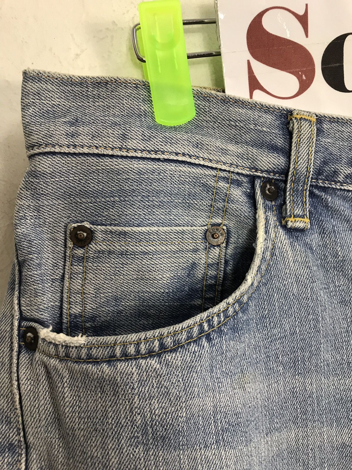 Edwin × Vintage Vintage Edwin 505xx Selvedge Distressed Denim Jeans Size US 32 / EU 48 - 7 Thumbnail