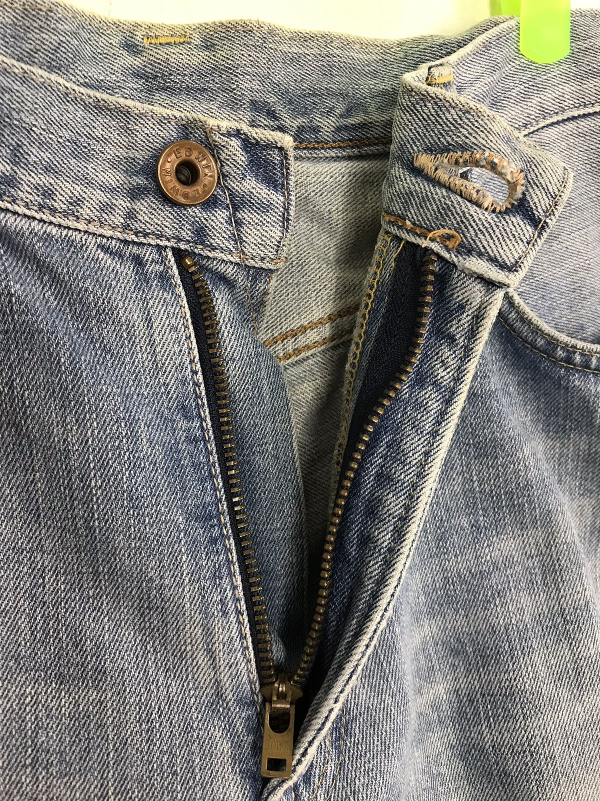 Edwin × Vintage Vintage Edwin 505xx Selvedge Distressed Denim Jeans Size US 32 / EU 48 - 10 Thumbnail