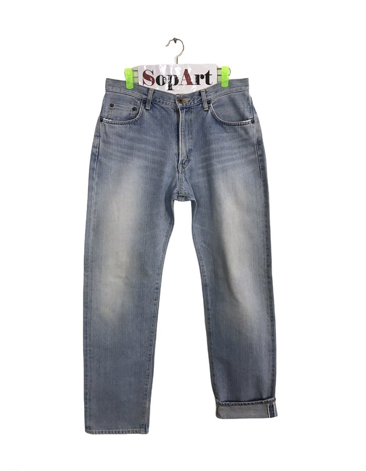 Edwin × Vintage Vintage Edwin 505xx Selvedge Distressed Denim Jeans Size US 32 / EU 48 - 1 Thumbnail