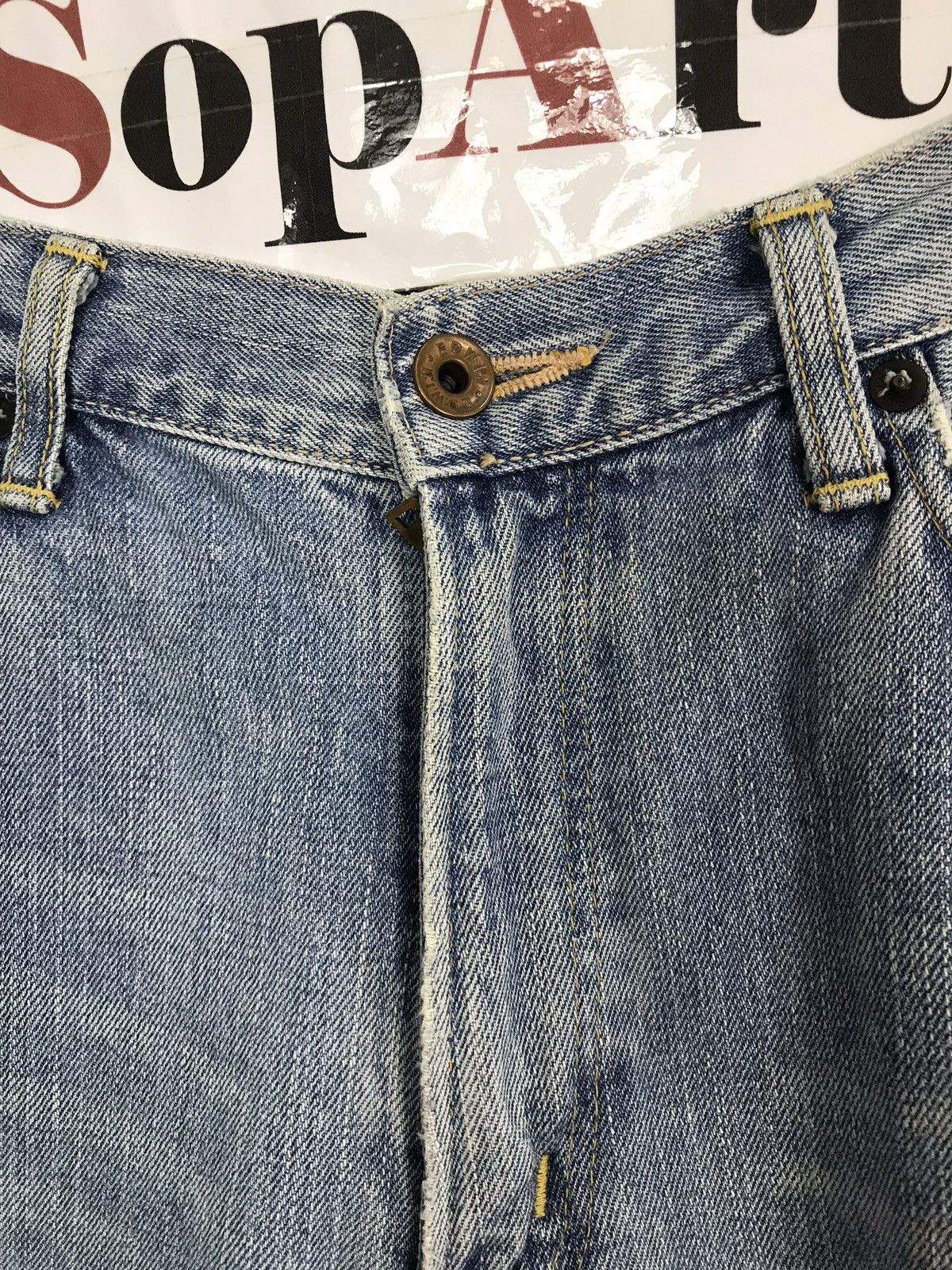 Edwin × Vintage Vintage Edwin 505xx Selvedge Distressed Denim Jeans Size US 32 / EU 48 - 6 Thumbnail