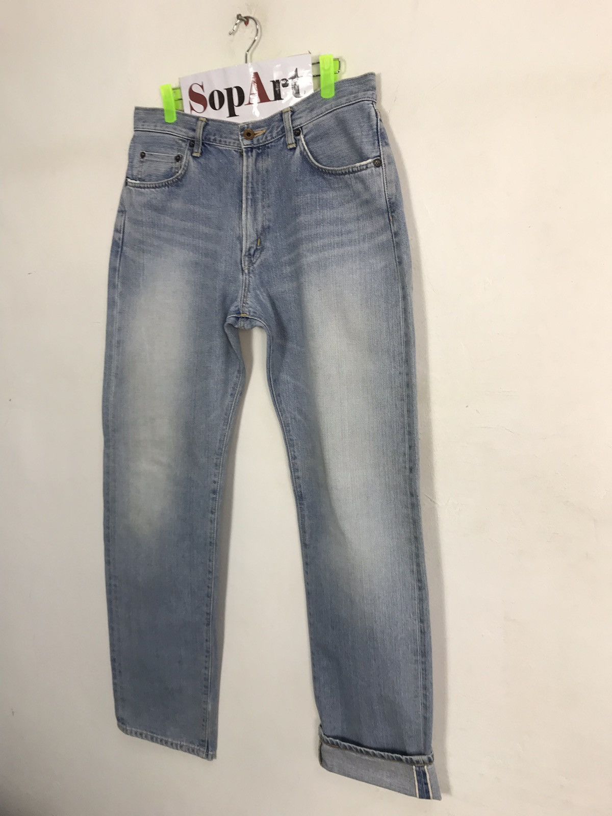 Edwin × Vintage Vintage Edwin 505xx Selvedge Distressed Denim Jeans Size US 32 / EU 48 - 4 Thumbnail