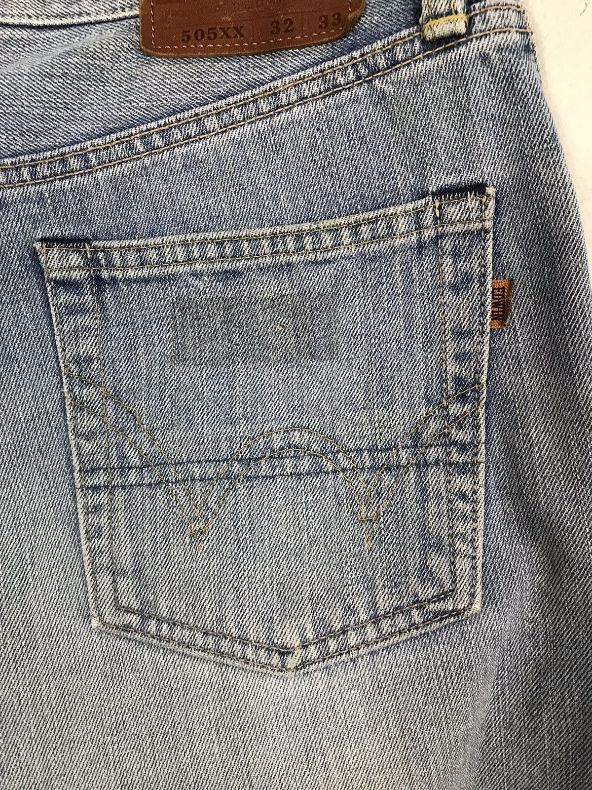 Edwin × Vintage Vintage Edwin 505xx Selvedge Distressed Denim Jeans Size US 32 / EU 48 - 12 Thumbnail