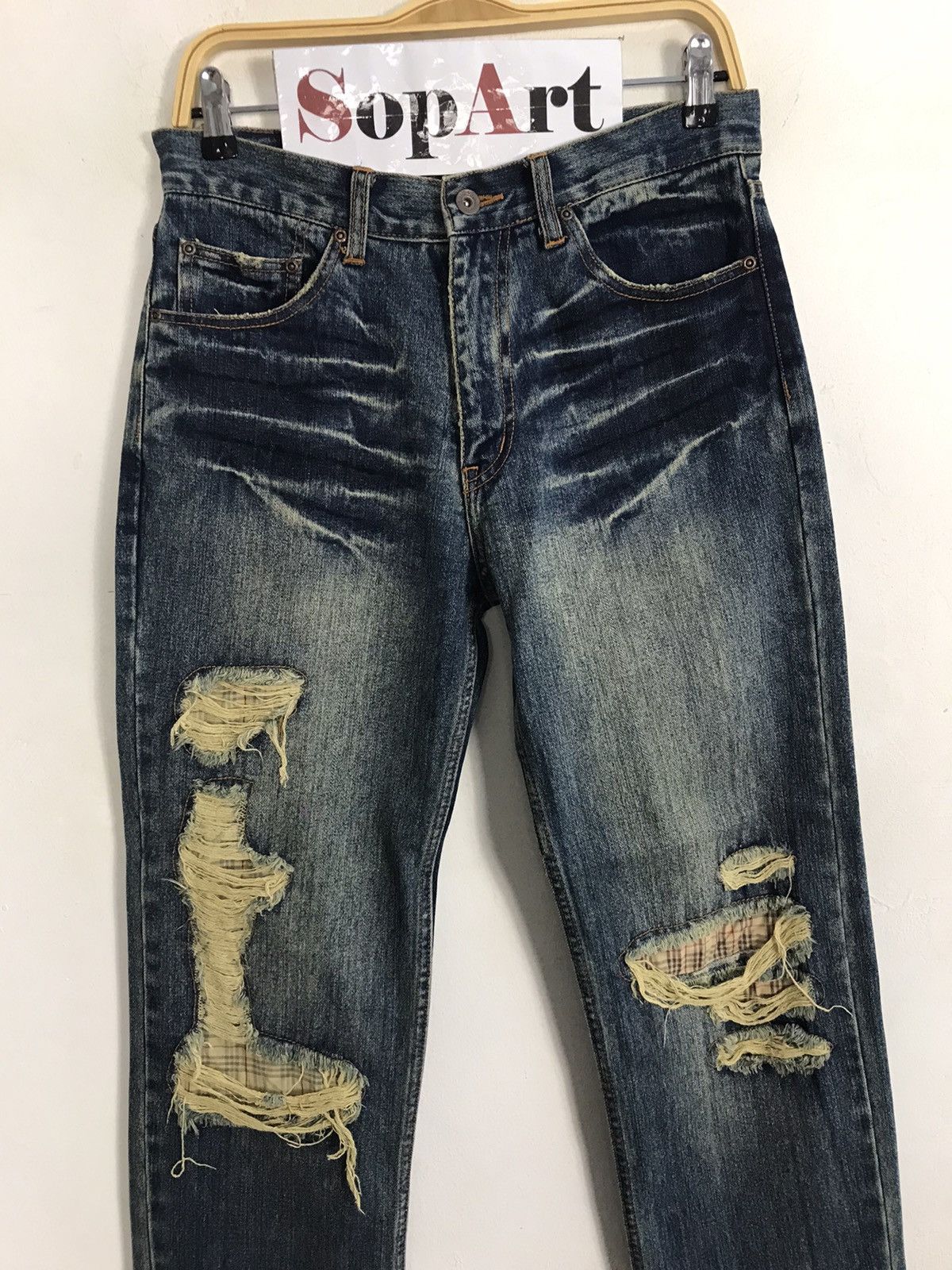 Japanese Brand × Vintage Vintage Nylaus Jeans Distressed Denim Design Size US 30 / EU 46 - 3 Thumbnail