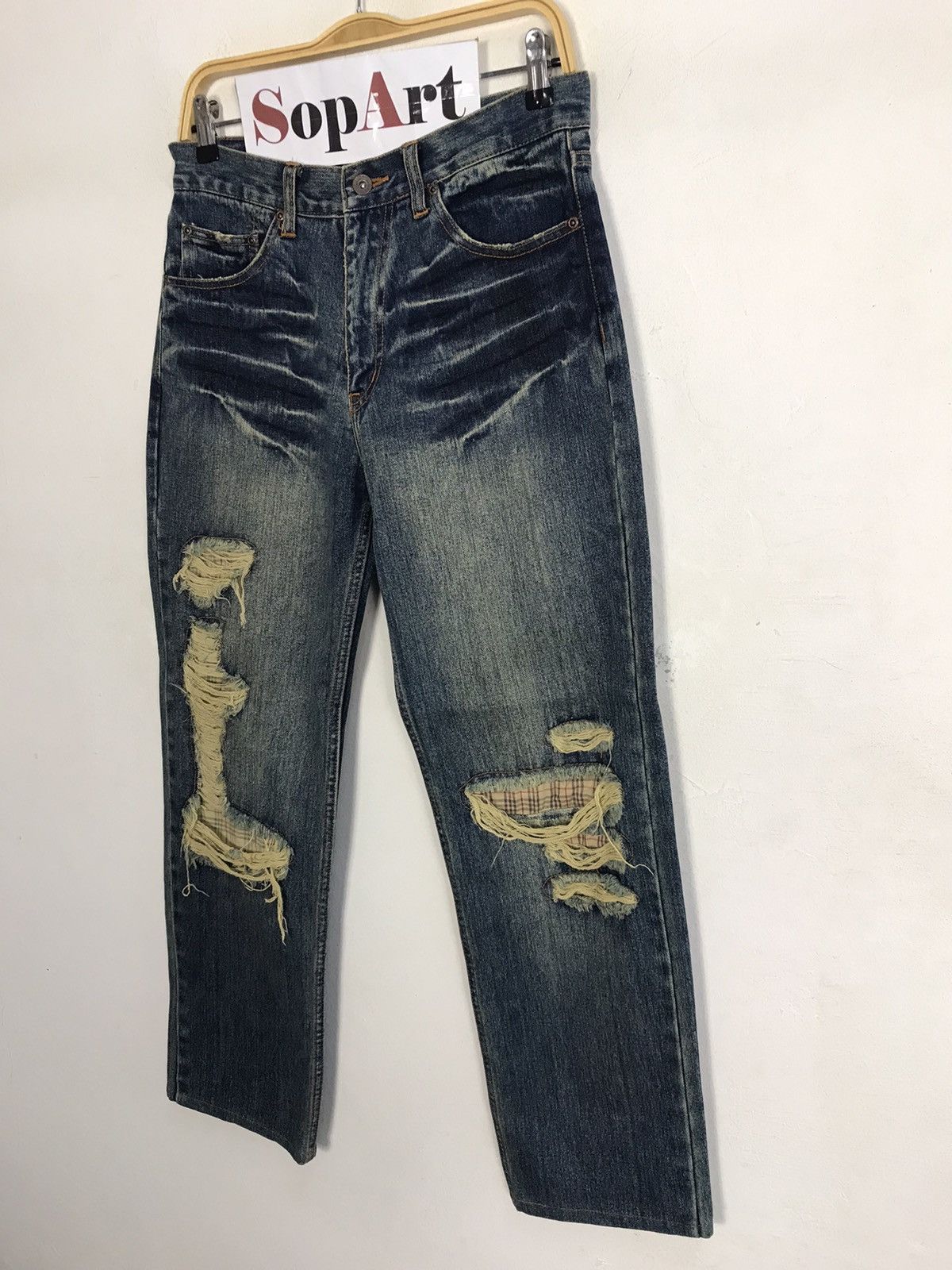 Japanese Brand × Vintage Vintage Nylaus Jeans Distressed Denim Design Size US 30 / EU 46 - 4 Thumbnail