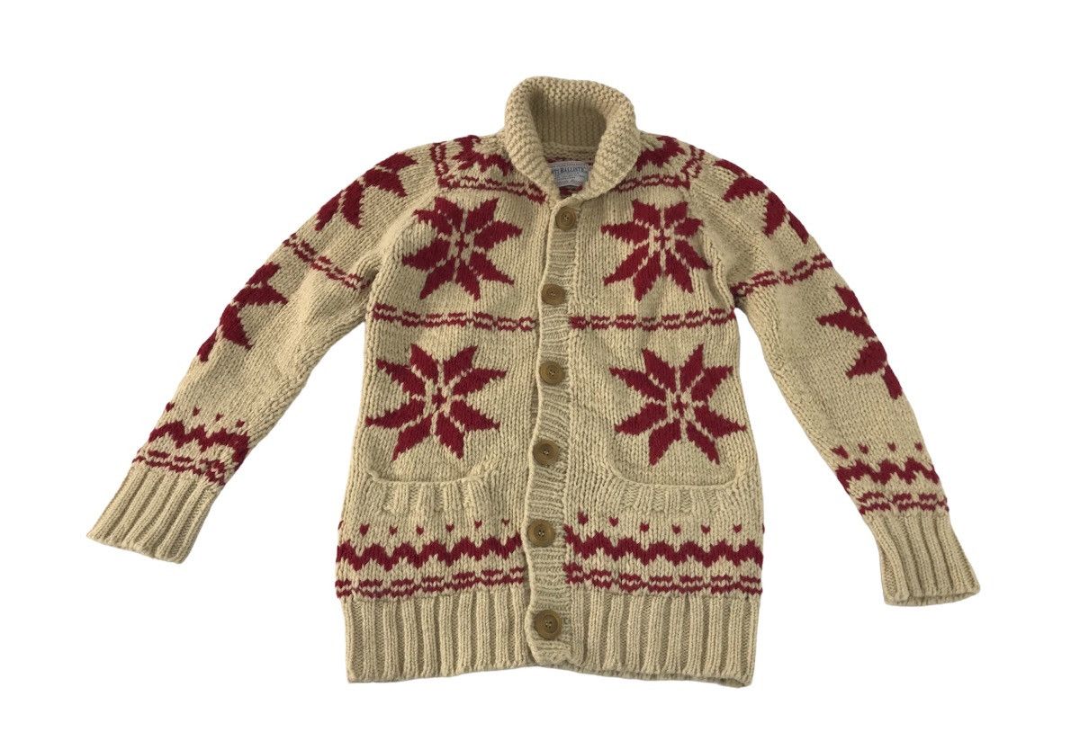 image of Coloured Cable Knit Sweater x Navajo Anti Balistic Wool Knitwear Sweater Navajo Floral Design (Size