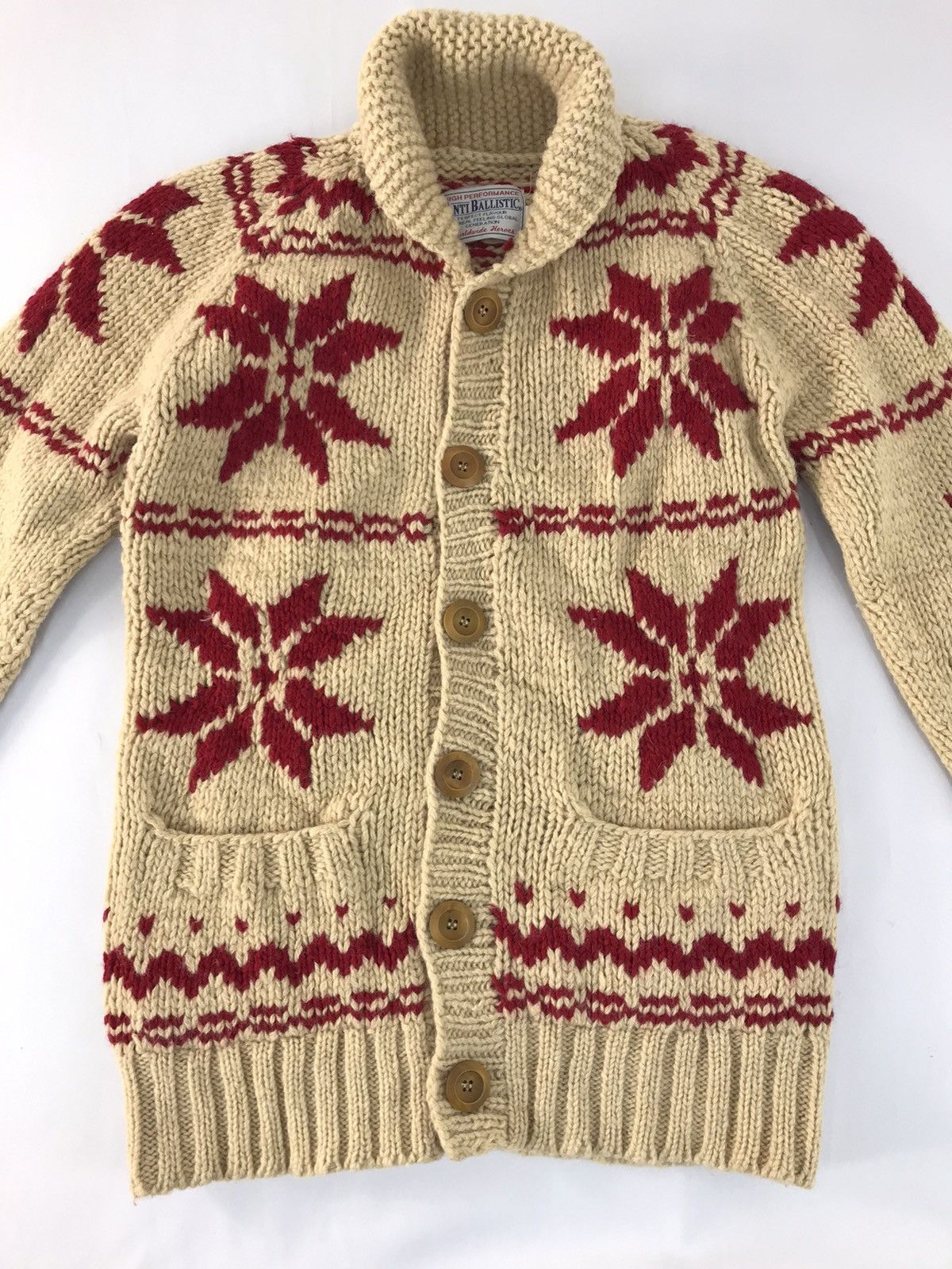Japanese Brand Anti Balistic Wool Knitwear Sweater Navajo Floral Design Size US S / EU 44-46 / 1 - 3 Thumbnail