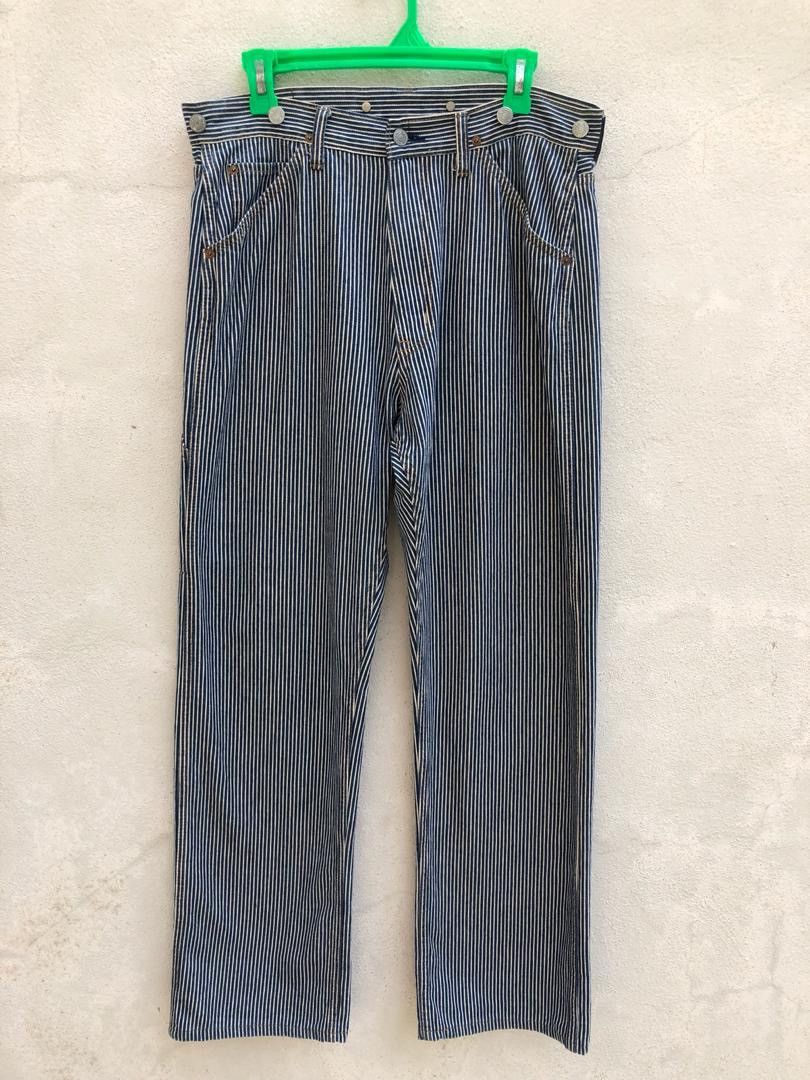 Hysteric Glamour Vintage HG Japan Blue White Striped Pant Size US 33 - 1 Thumbnail