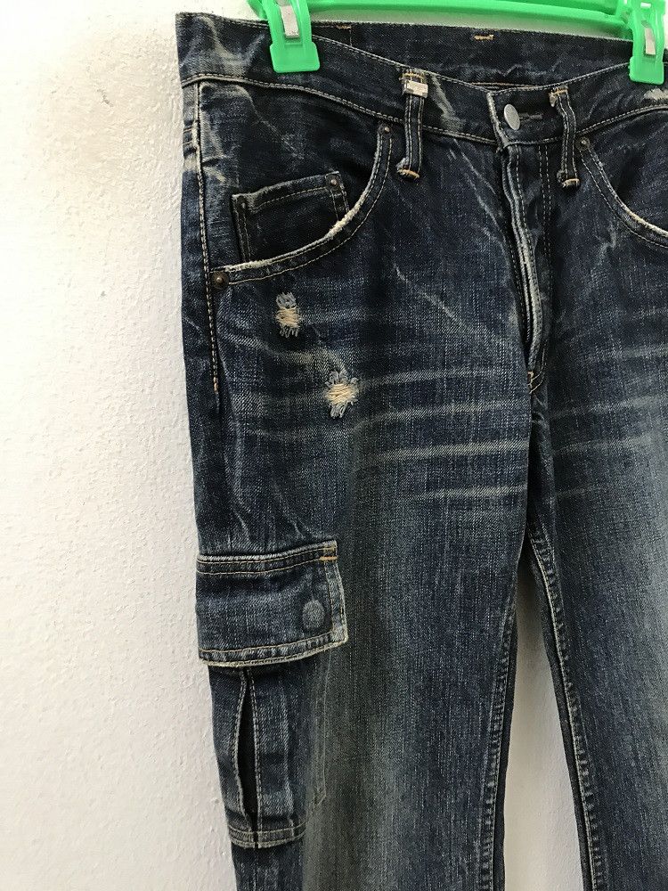 Vintage HG Rips Stone Wash Cargo Denim Cropped