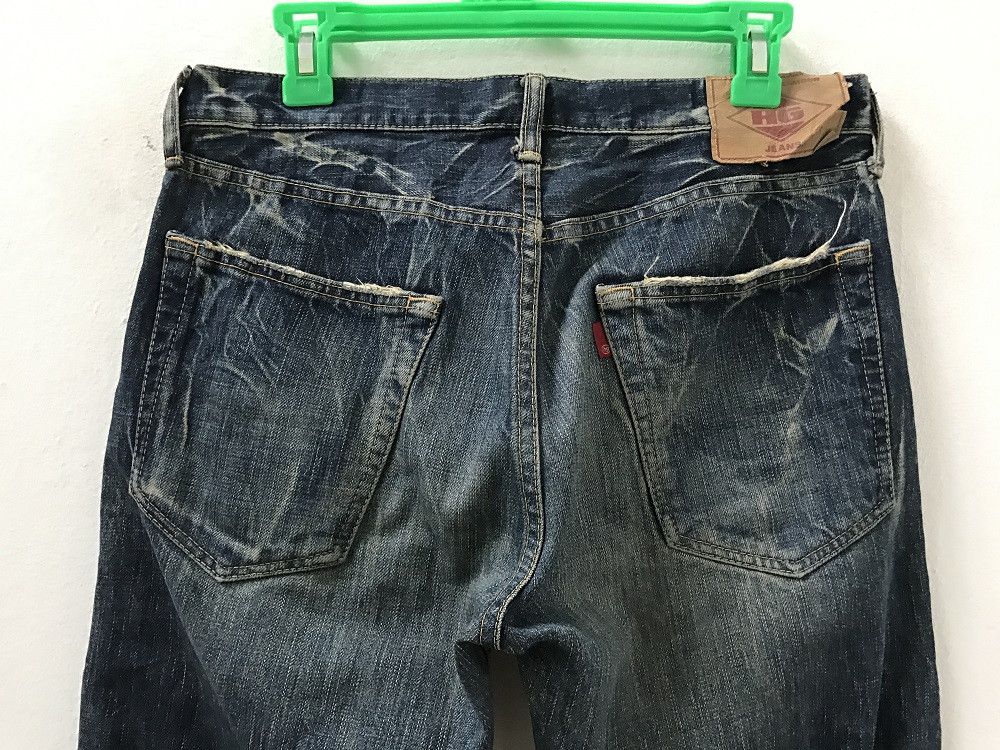 Hysteric Glamour × Japanese Brand Vintage HG Made in Japan Stone Wash Rips Denim Bush Pant Size US 30 / EU 46 - 10 Thumbnail