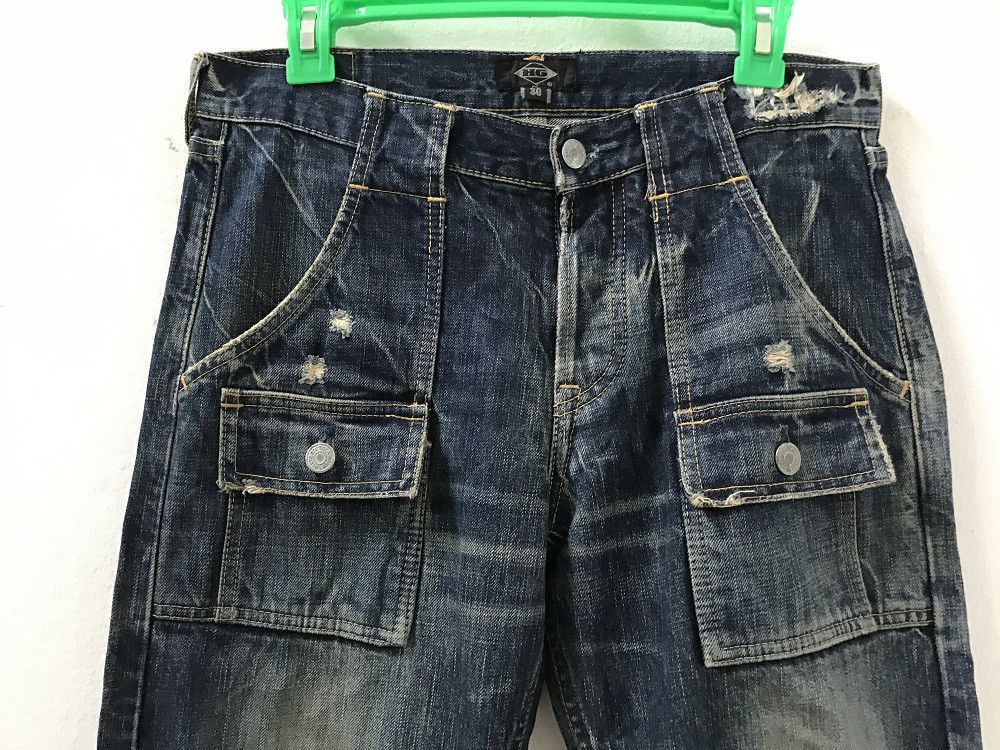 Hysteric Glamour × Japanese Brand Vintage HG Made in Japan Stone Wash Rips Denim Bush Pant Size US 30 / EU 46 - 2 Thumbnail