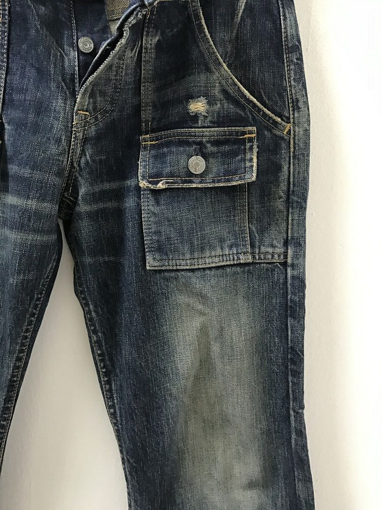 Hysteric Glamour × Japanese Brand Vintage HG Made in Japan Stone Wash Rips Denim Bush Pant Size US 30 / EU 46 - 7 Thumbnail