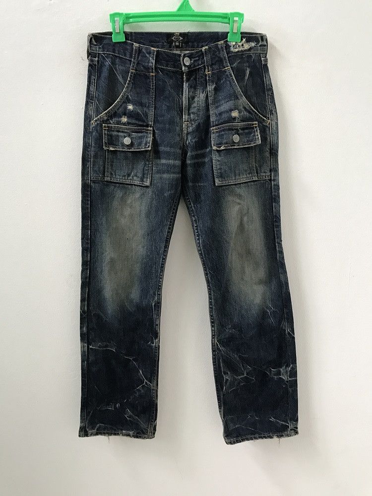 Hysteric Glamour × Japanese Brand Vintage HG Made in Japan Stone Wash Rips Denim Bush Pant Size US 30 / EU 46 - 1 Thumbnail