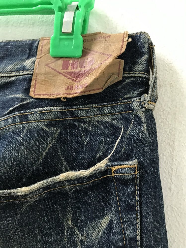 Hysteric Glamour × Japanese Brand Vintage HG Made in Japan Stone Wash Rips Denim Bush Pant Size US 30 / EU 46 - 11 Thumbnail