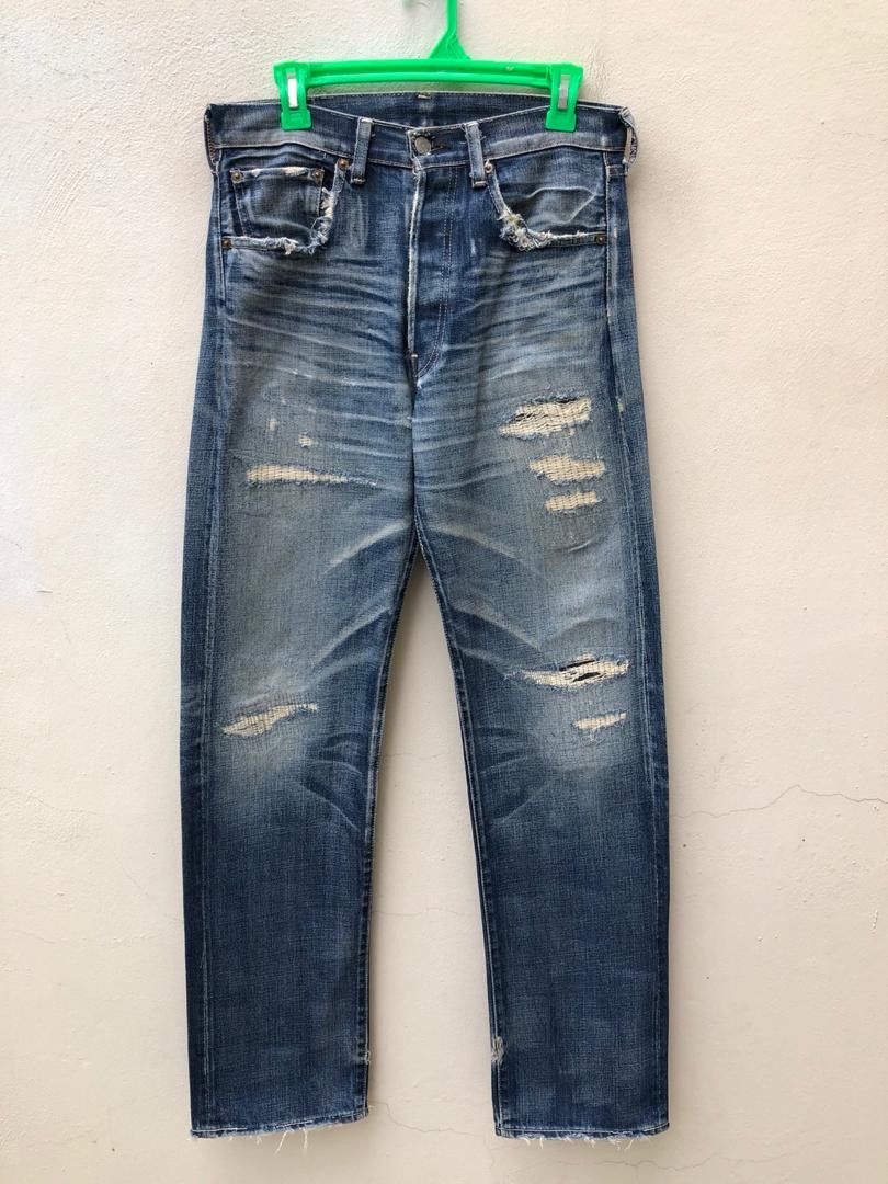 Japanese Brand × LVC × Vintage 2005 Levi’s LVC Japan Rips Distressed Selvedge Denim Size US 31 - 1 Thumbnail