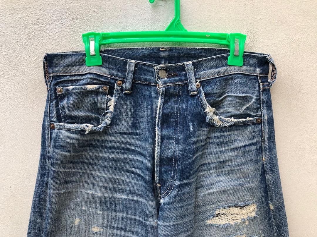 Japanese Brand × LVC × Vintage 2005 Levi’s LVC Japan Rips Distressed Selvedge Denim Size US 31 - 2 Thumbnail