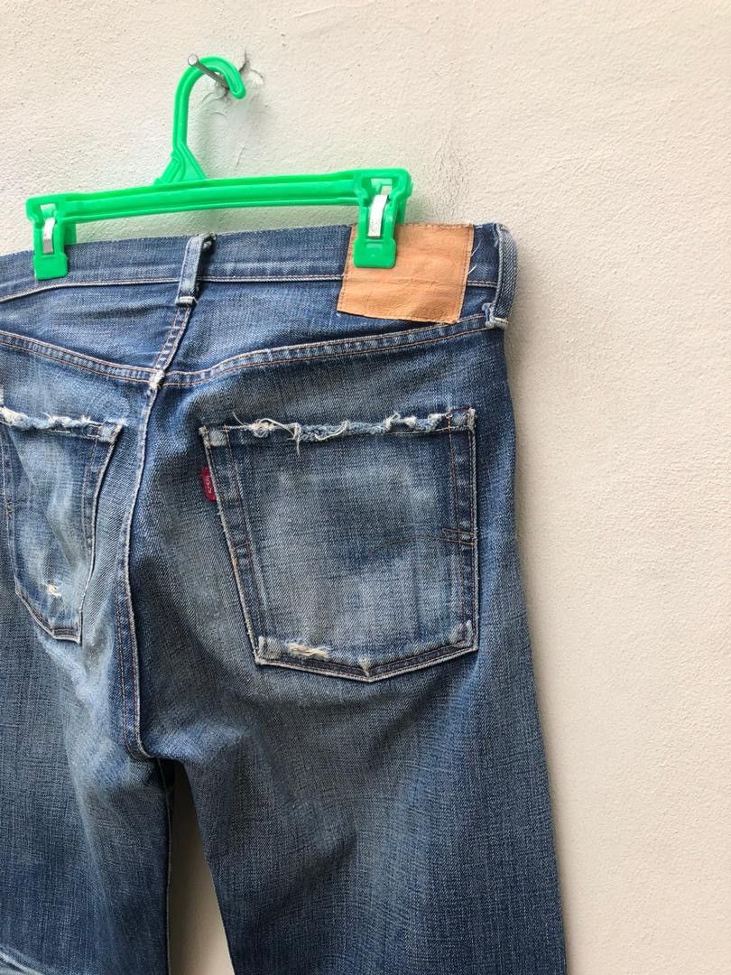 Japanese Brand × LVC × Vintage 2005 Levi’s LVC Japan Rips Distressed Selvedge Denim Size US 31 - 18 Thumbnail
