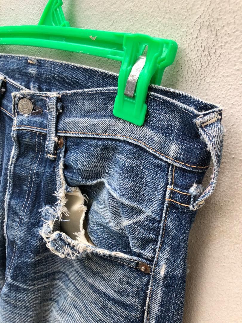 Japanese Brand × LVC × Vintage 2005 Levi’s LVC Japan Rips Distressed Selvedge Denim Size US 31 - 4 Thumbnail