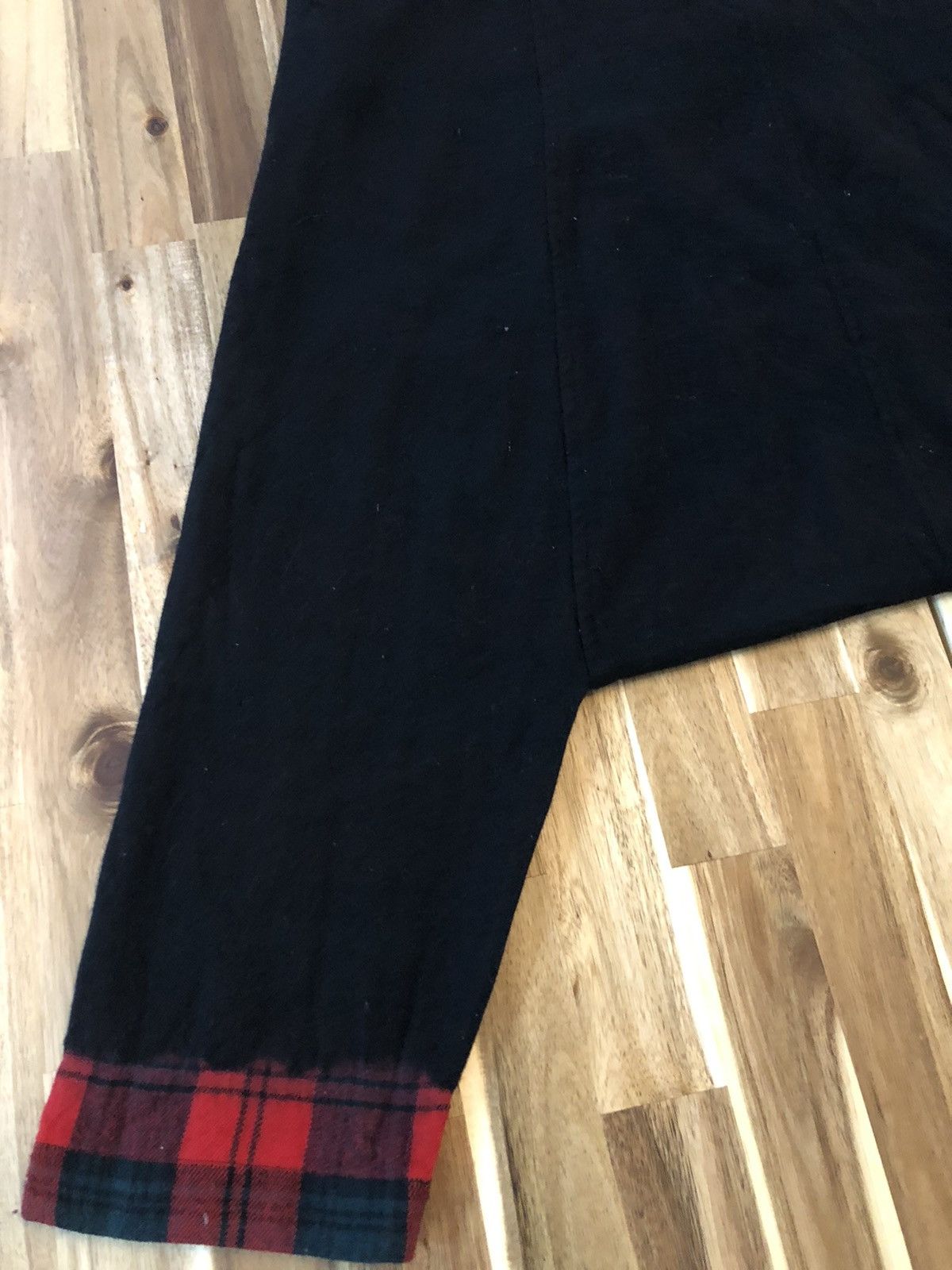 CDG by Comme des Garcons Boiled Black & Plaid Wool Sarouel Cropped Pants Size US 32 / EU 48 - 3 Thumbnail