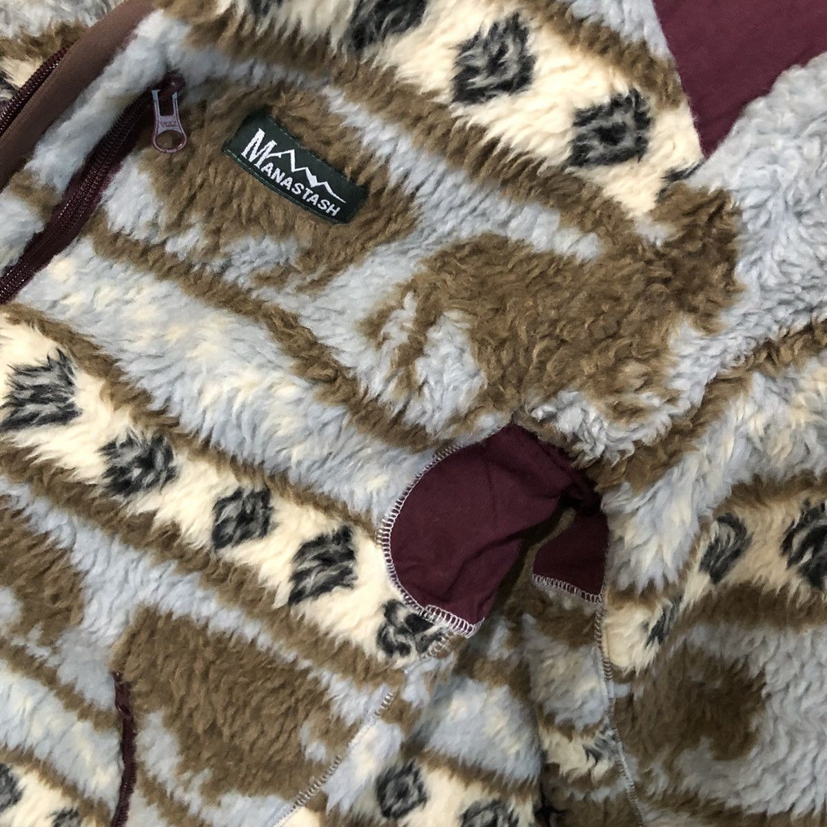 Manastash Archive Manastash Gorilla Buffalo Patern Fleece Jacket Size US M / EU 48-50 / 2 - 5 Thumbnail