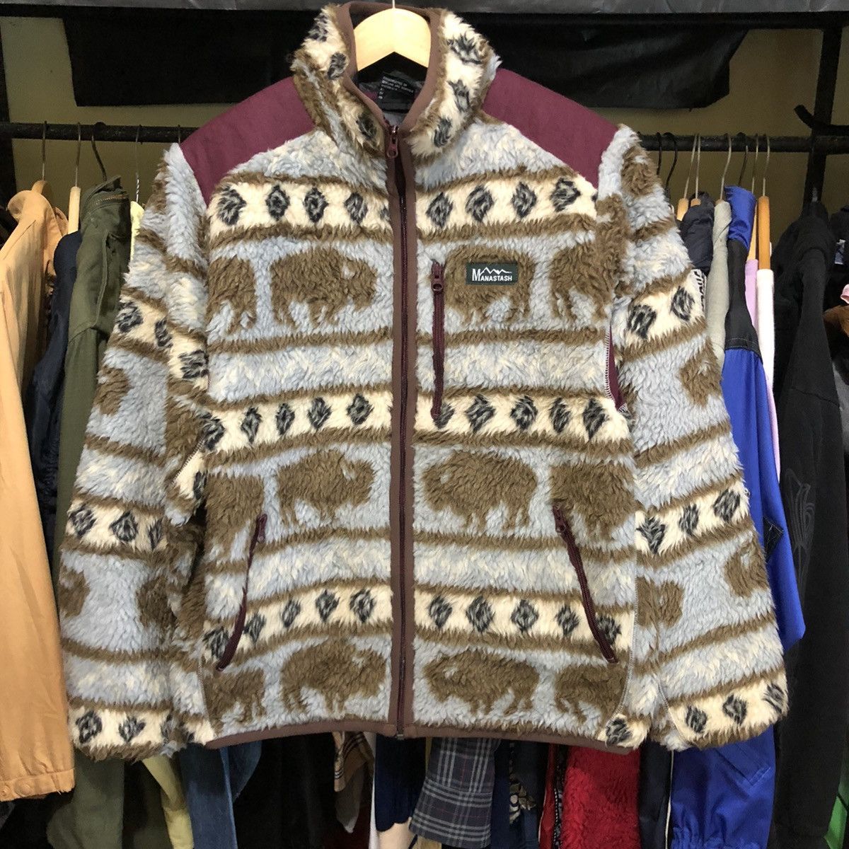 Manastash Archive Manastash Gorilla Buffalo Patern Fleece Jacket Size US M / EU 48-50 / 2 - 1 Thumbnail