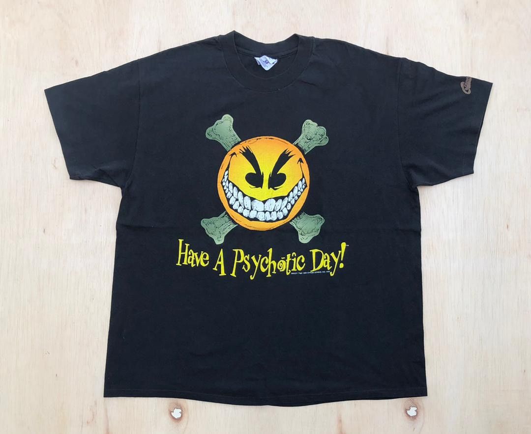 Band Tees × Hanes × Vintage vintage tee A36 Have A Psychotic Day Size US XL / EU 56 / 4 - 1 Thumbnail