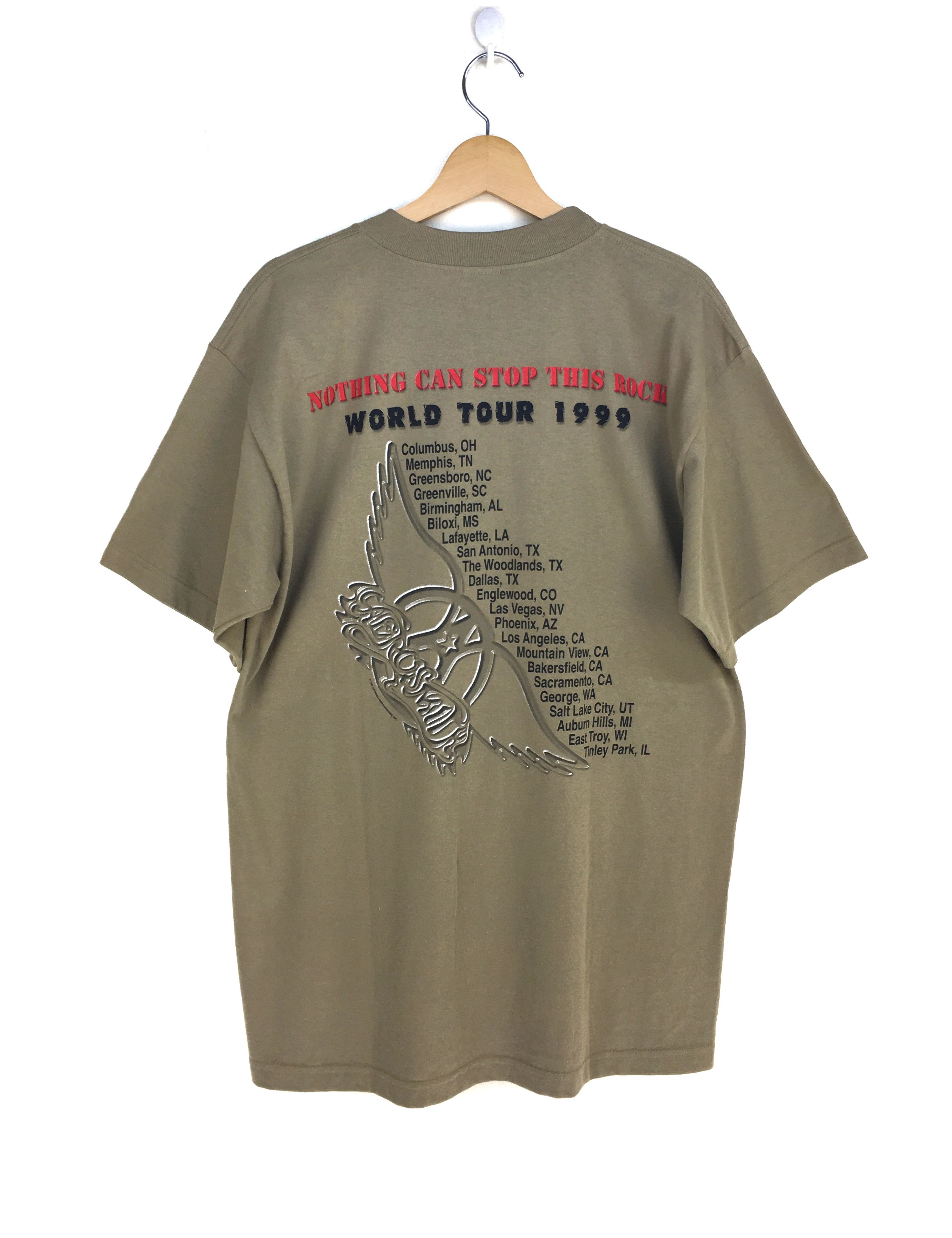 Aerosmith Vintage 90s AEROSMITH World Tour 1999 Band Shirt Size US L / EU 52-54 / 3 - 5 Thumbnail