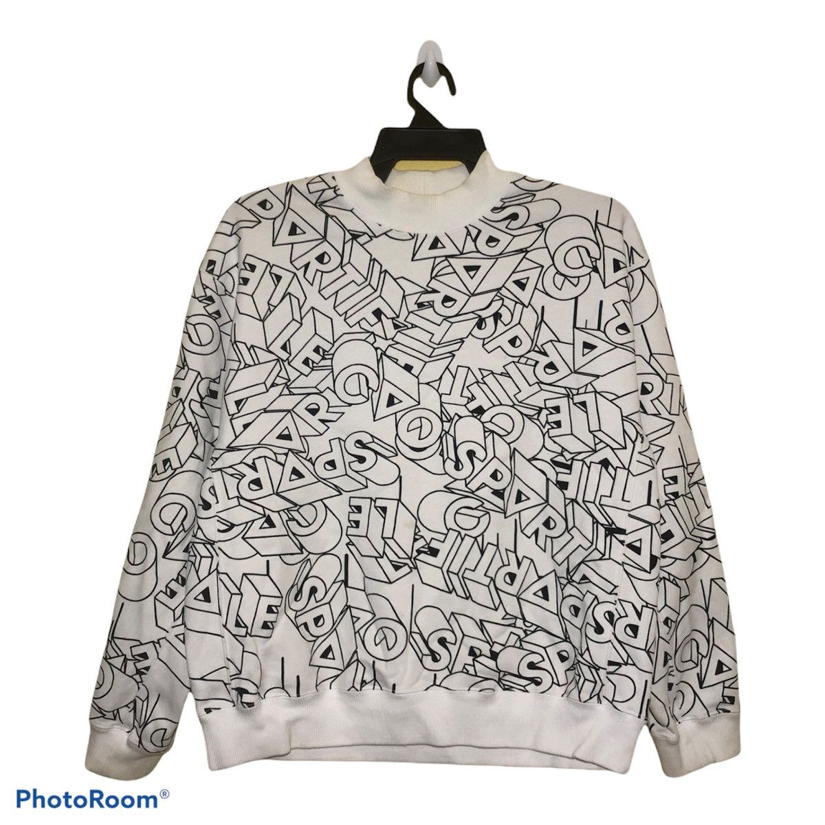 image of Le Coq Sportif Vintage Full Printed Le Coq Sportive Sweatshirt Size L in White, Men's