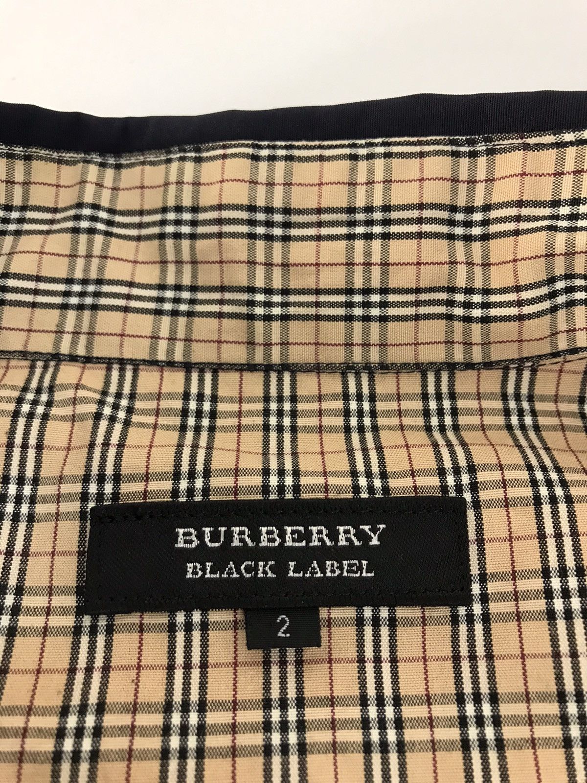 Burberry Black Label Nova Check Monogram Button Up R363j