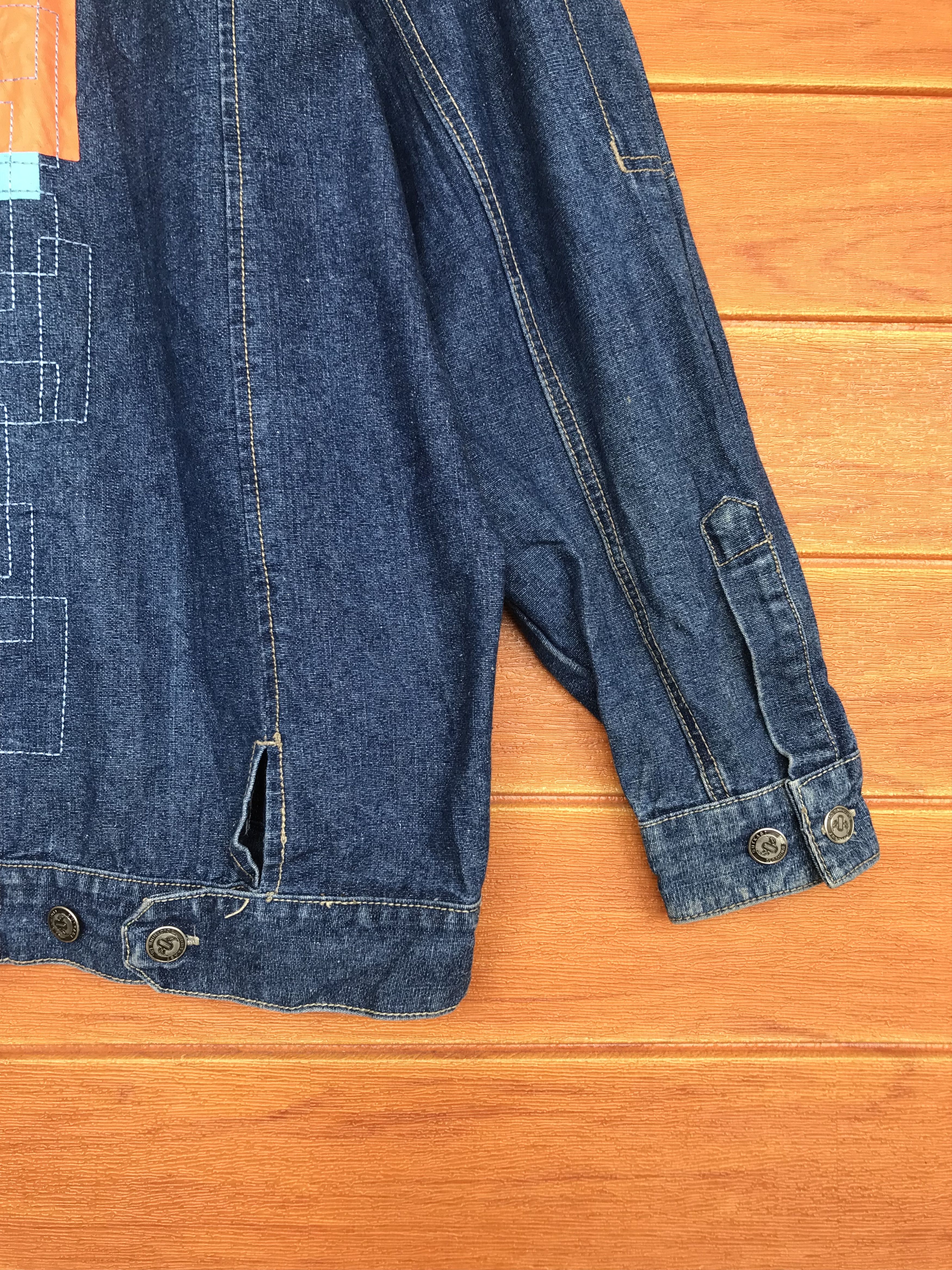 Outkast Baggy Jeans Outkash Embroidered Work Denim Jacket Y2k Size US XL / EU 56 / 4 - 16 Thumbnail