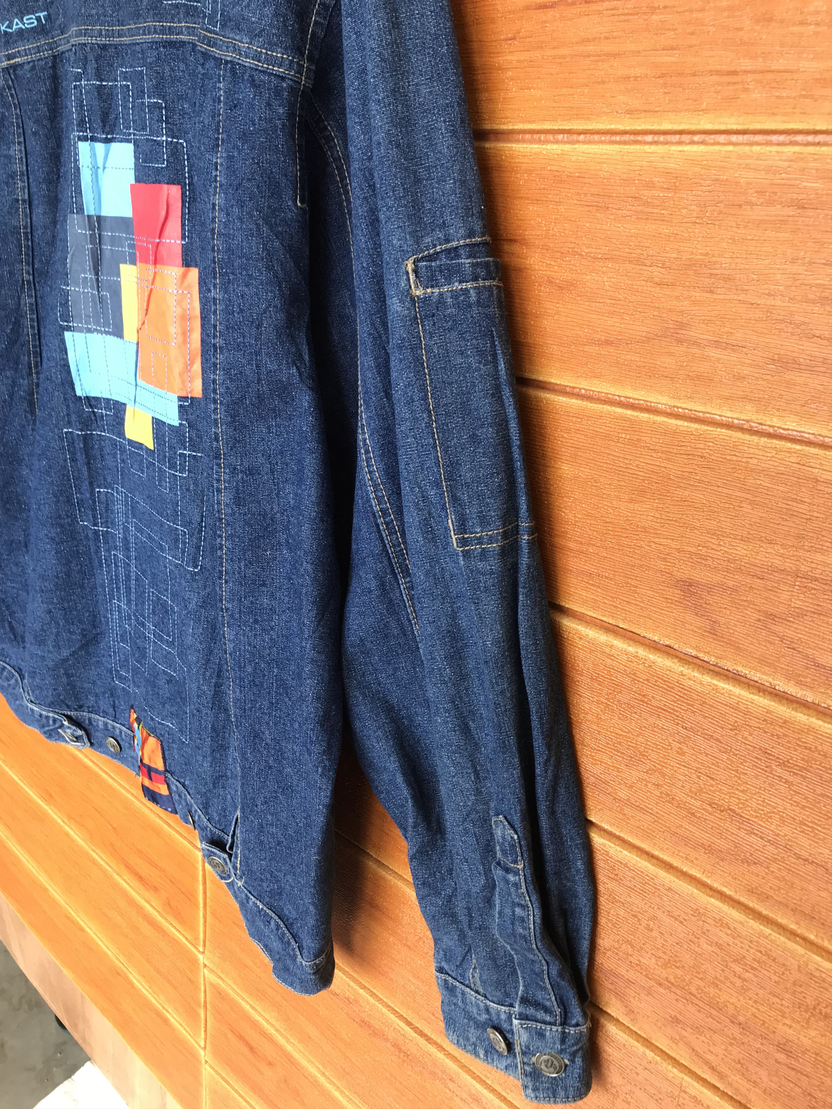 Outkast Baggy Jeans Outkash Embroidered Work Denim Jacket Y2k Size US XL / EU 56 / 4 - 20 Thumbnail