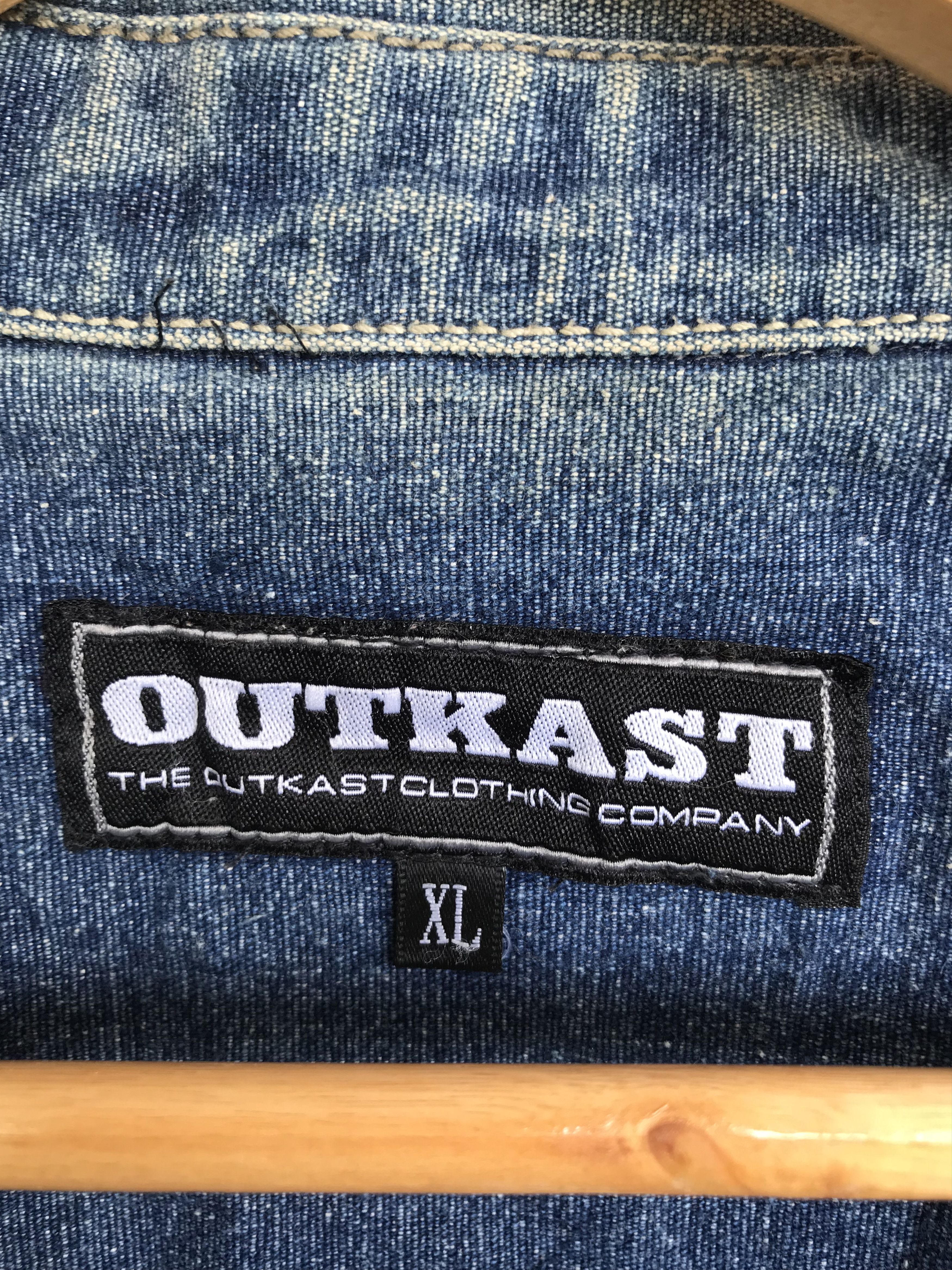 Outkast Baggy Jeans Outkash Embroidered Work Denim Jacket Y2k Size US XL / EU 56 / 4 - 23 Thumbnail