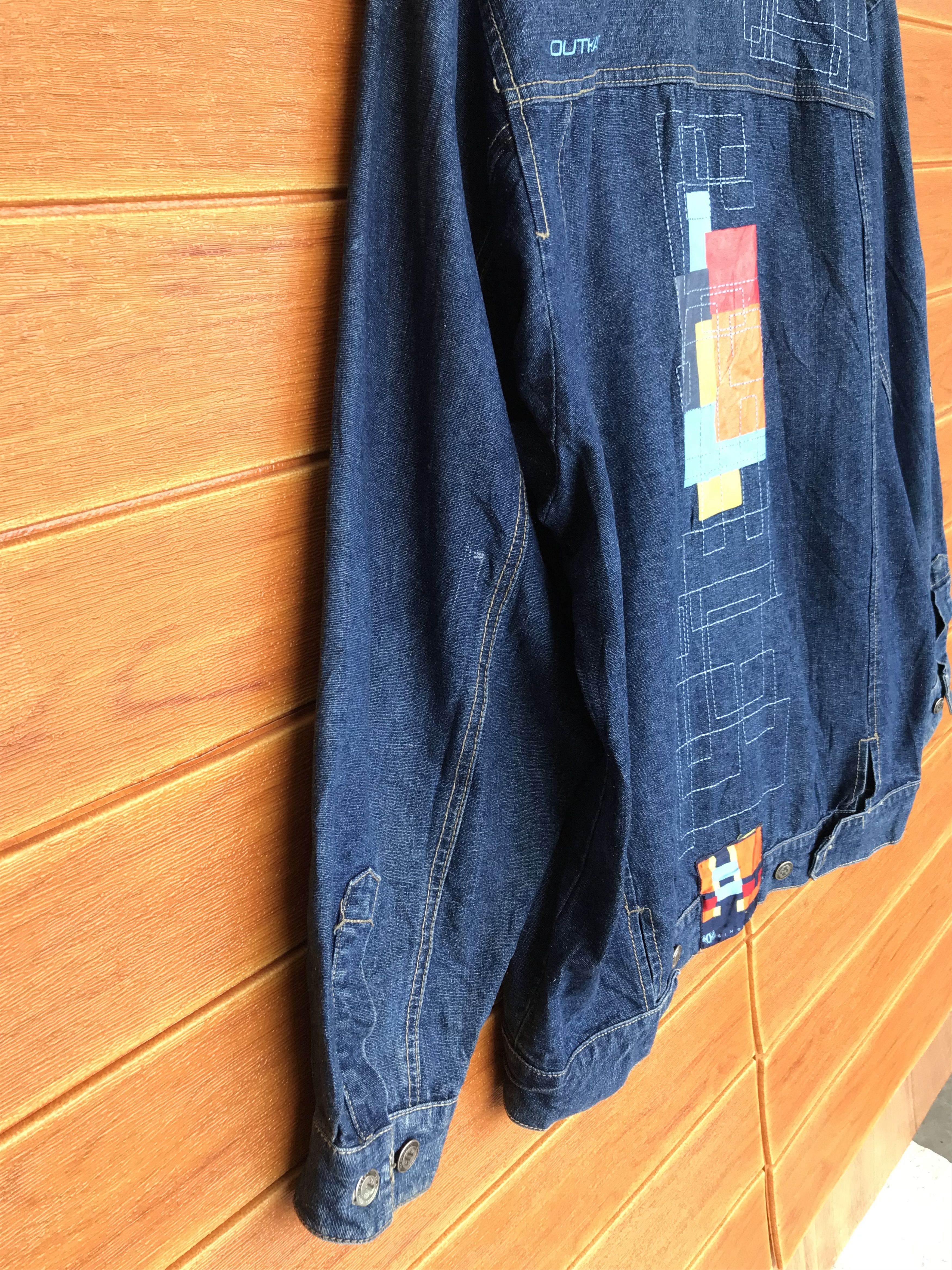 Outkast Baggy Jeans Outkash Embroidered Work Denim Jacket Y2k Size US XL / EU 56 / 4 - 21 Thumbnail