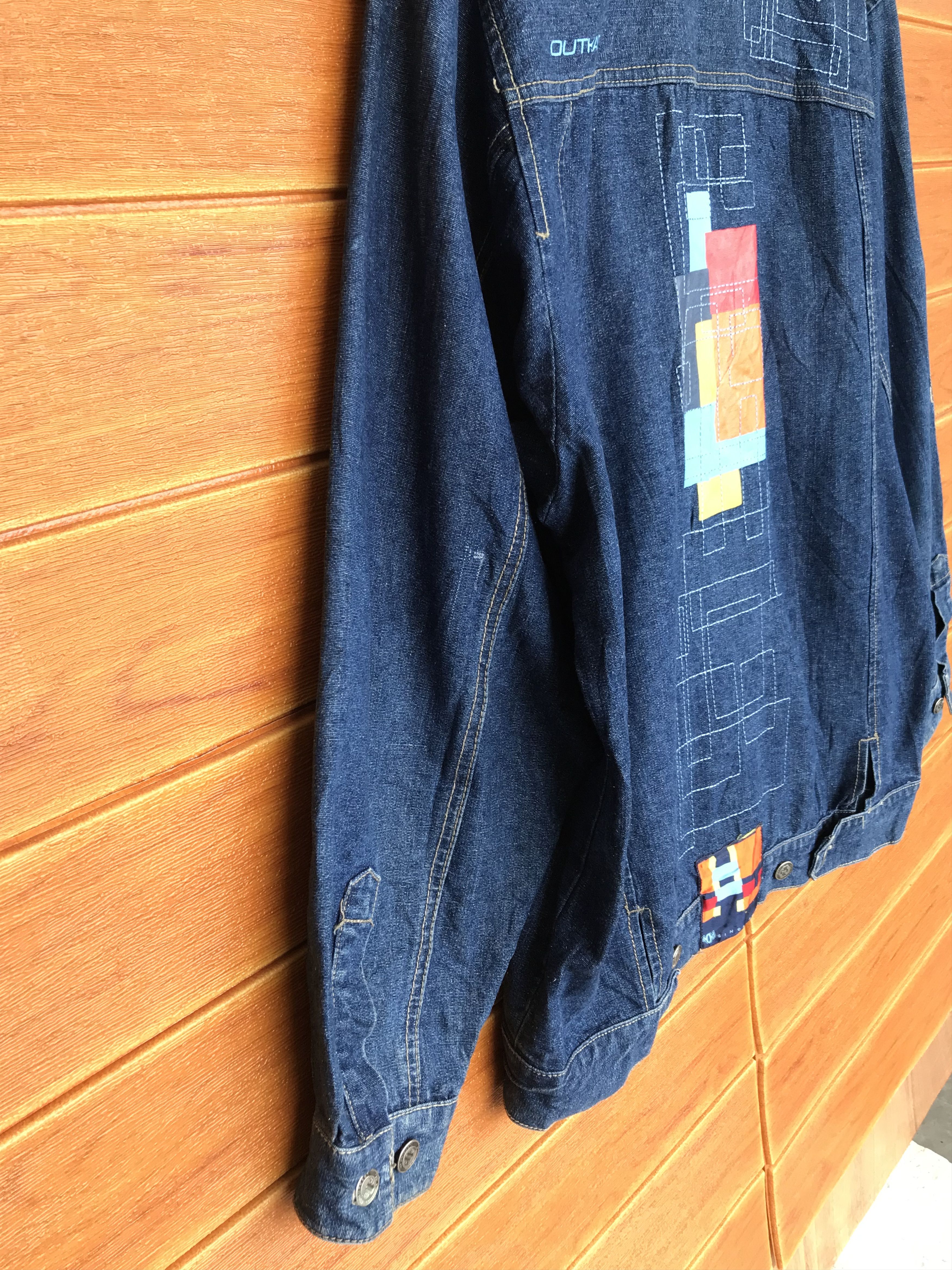 Vintage Baggy Jeans Outkash Embroidered Work Denim Jacket Y2k Size US XL / EU 56 / 4 - 20 Thumbnail
