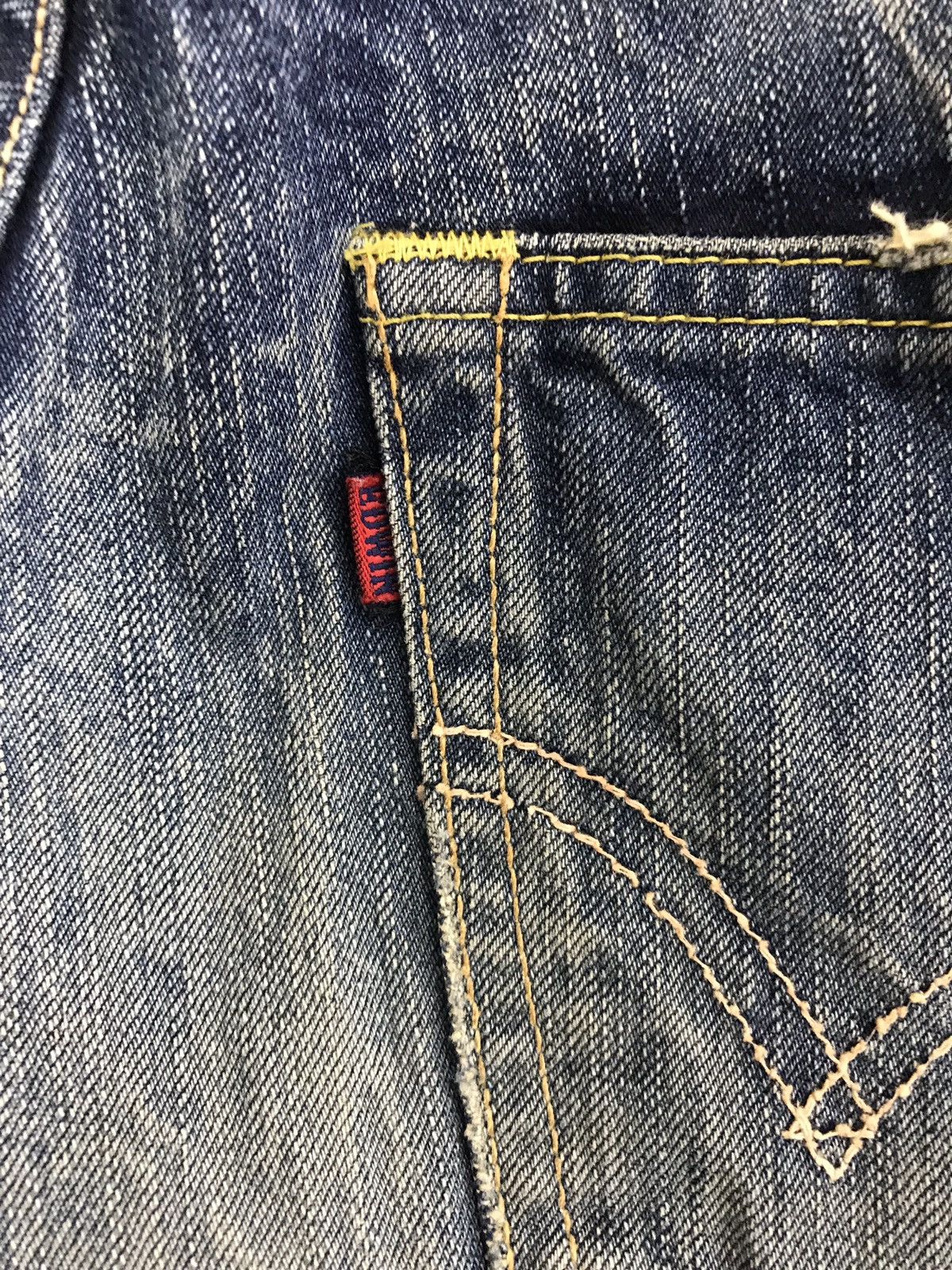 Edwin × Japanese Brand Vintage Edwin Denim Jeans Lightning Distressed Design Size US 31 - 10 Thumbnail