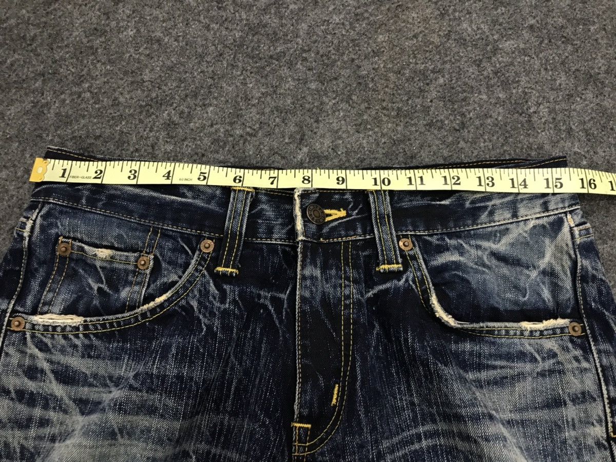 Edwin × Japanese Brand Vintage Edwin Denim Jeans Lightning Distressed Design Size US 31 - 17 Thumbnail