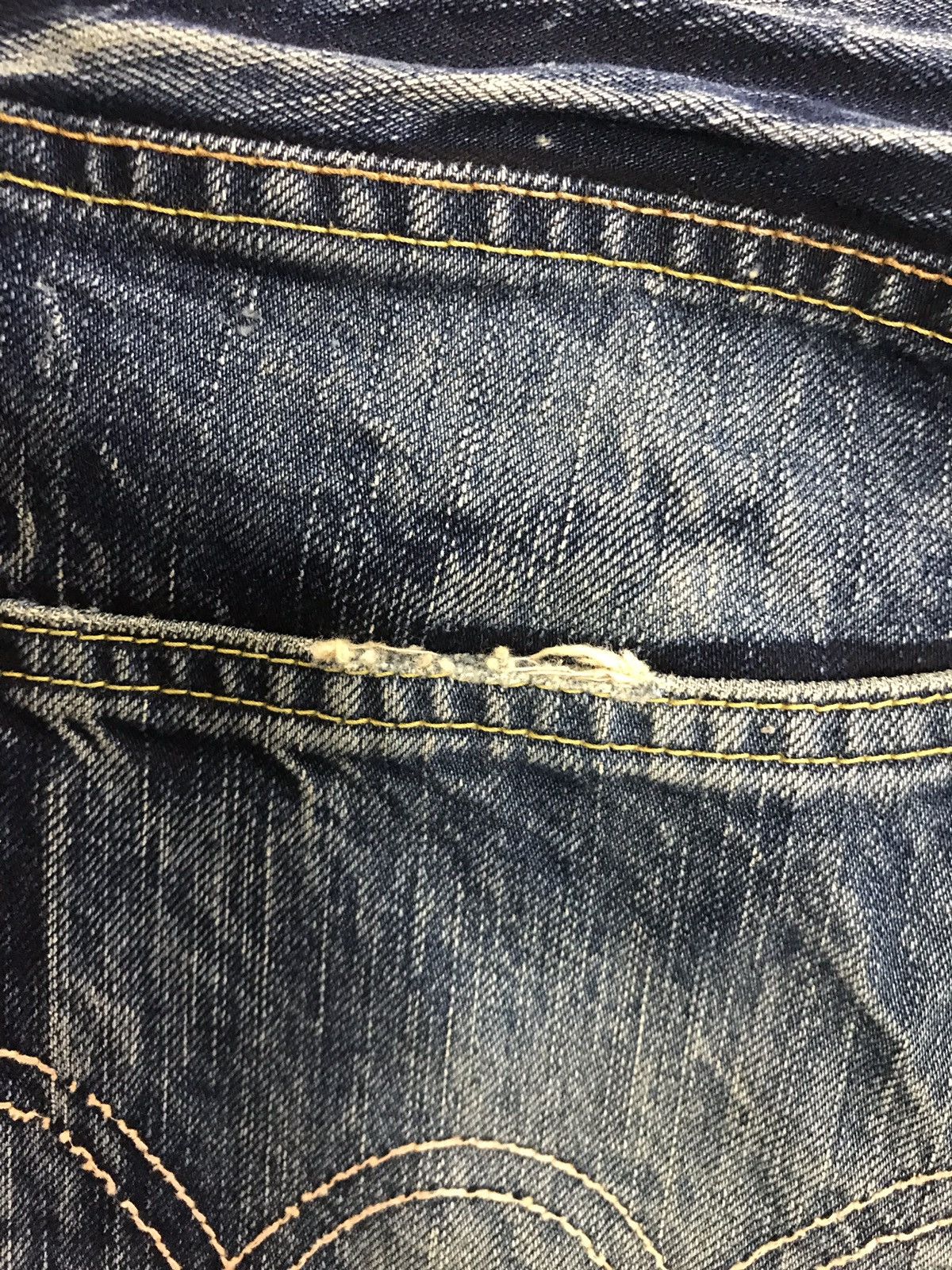 Edwin × Japanese Brand Vintage Edwin Denim Jeans Lightning Distressed Design Size US 31 - 13 Thumbnail
