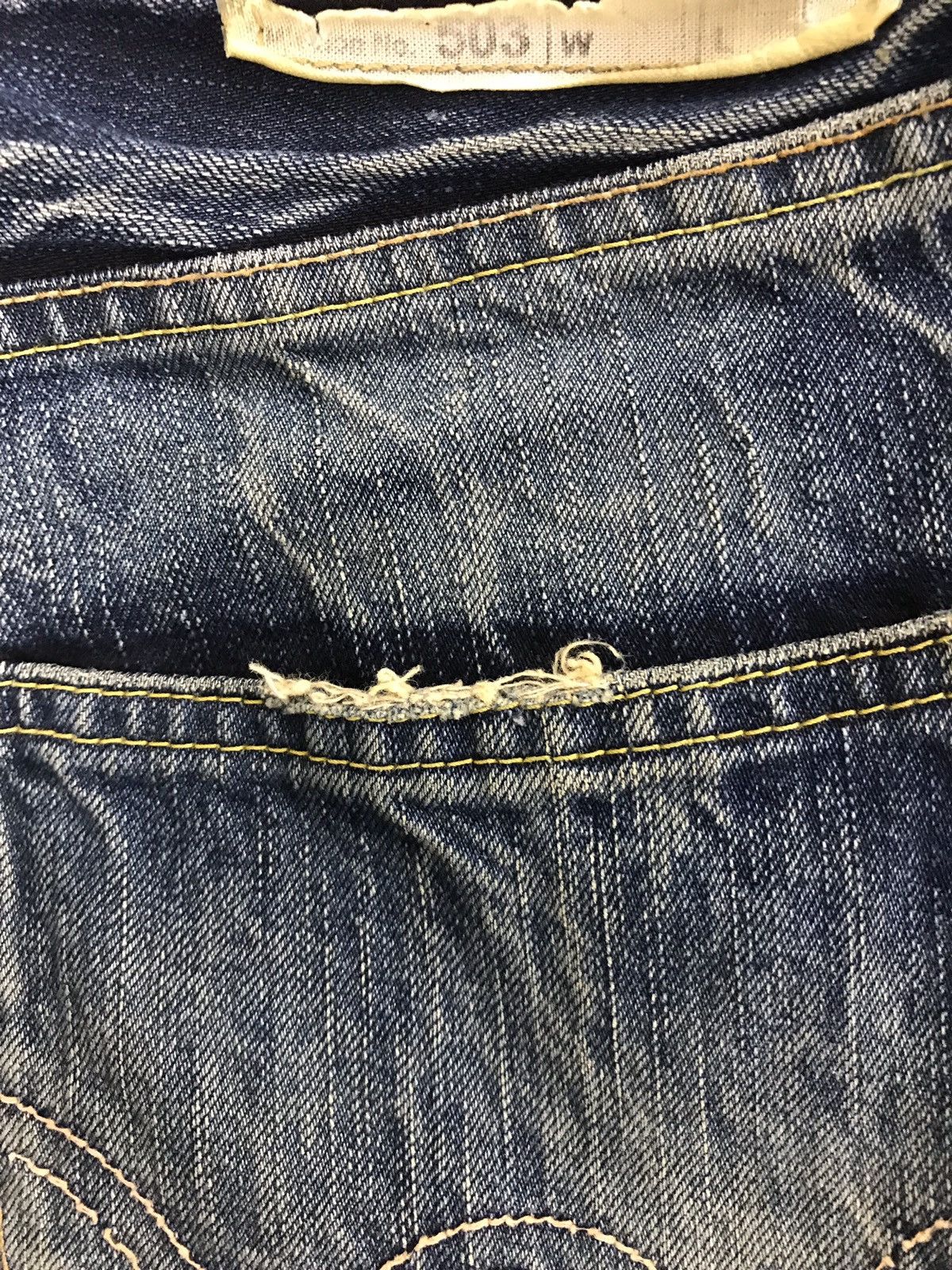 Edwin × Japanese Brand Vintage Edwin Denim Jeans Lightning Distressed Design Size US 31 - 12 Thumbnail
