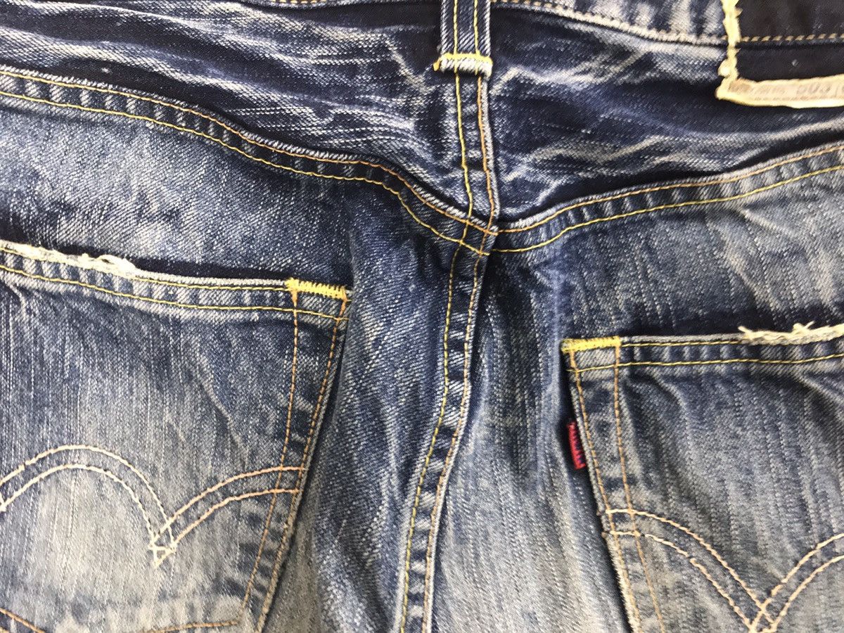 Edwin × Japanese Brand Vintage Edwin Denim Jeans Lightning Distressed Design Size US 31 - 11 Thumbnail