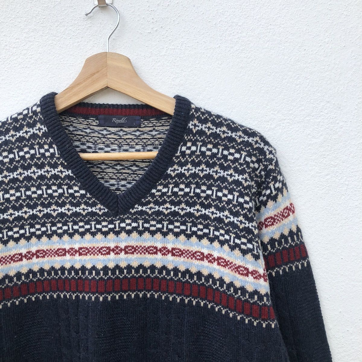 Vintage Boswell Knitwear Sweatshirt Crewneck All Over discount Print Made In Japan Pullover Jumper Size M