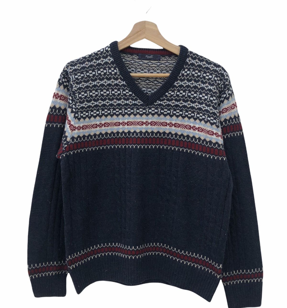 Japanese Brand VINTAGE NAVAJO DESIGN KNITWEAR SWEATSHIRT BY RINALD Size US L / EU 52-54 / 3 - 1 Thumbnail