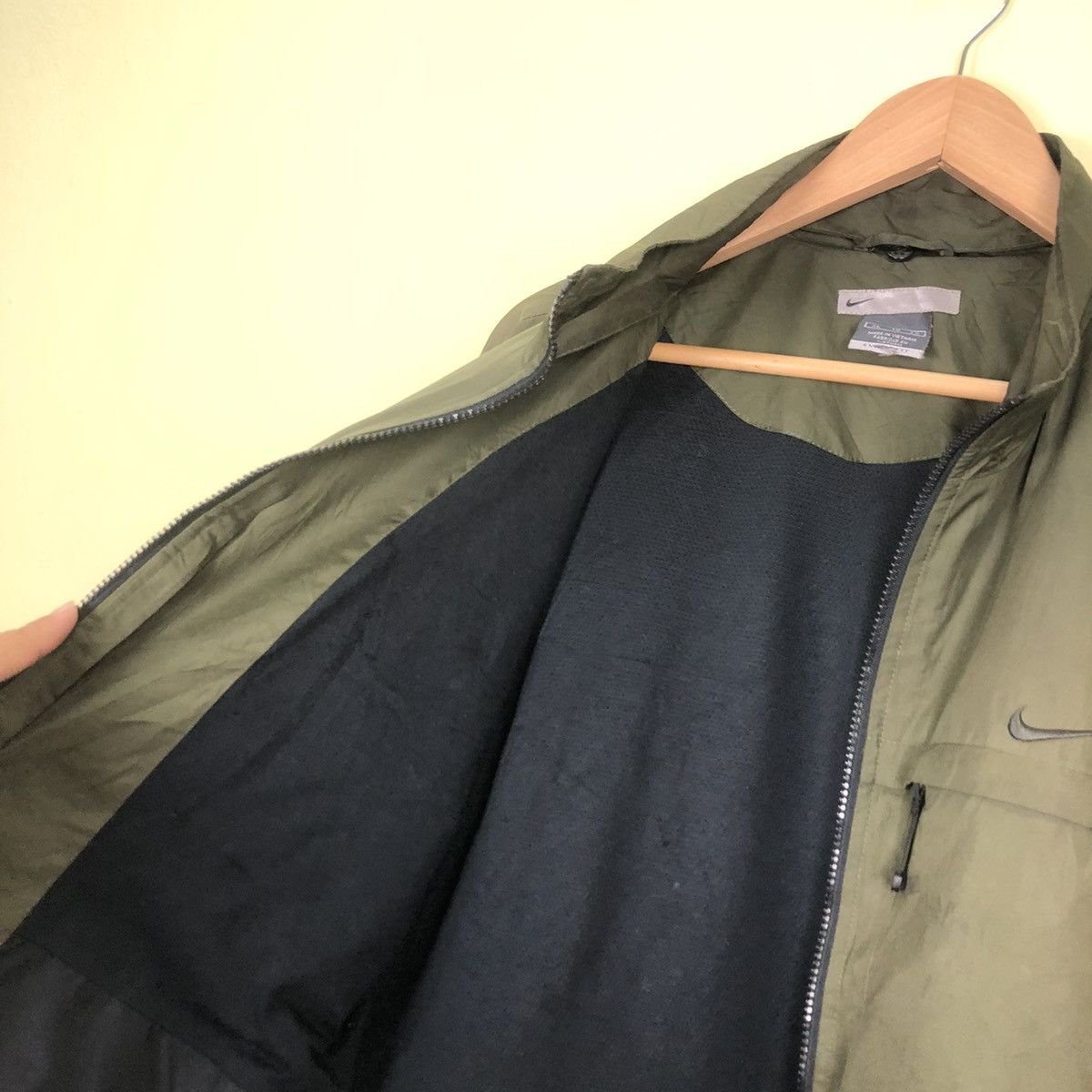 Nike × Vintage Vintage Small Swoosh Nike Jacket Army Colour Size US XL / EU 56 / 4 - 10 Thumbnail