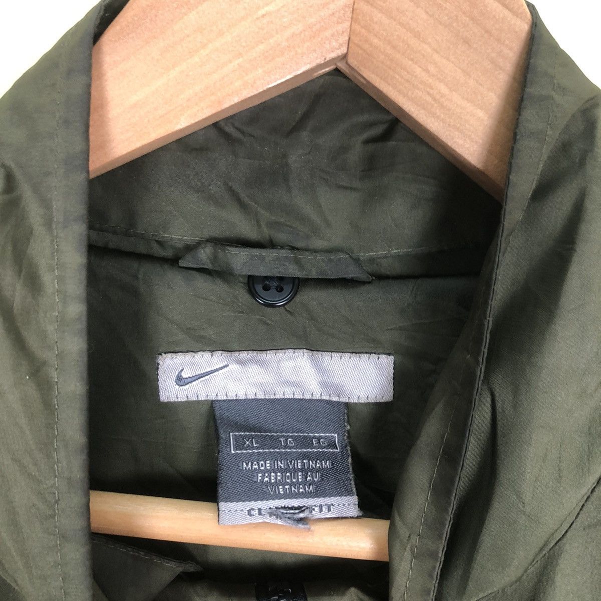 Nike × Vintage Vintage Small Swoosh Nike Jacket Army Colour Size US XL / EU 56 / 4 - 5 Thumbnail