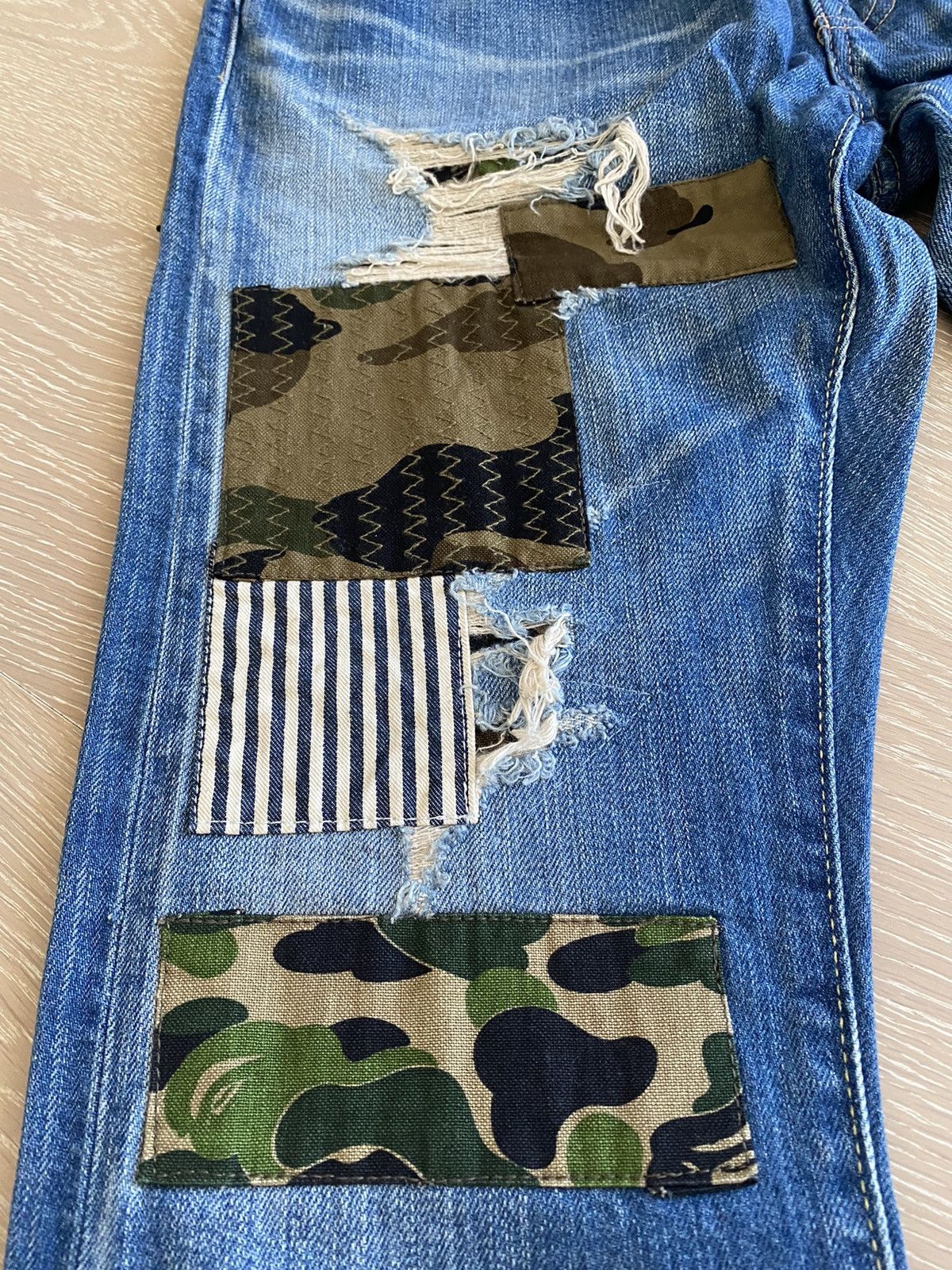 Bape Last drop - 2008 Type-05 Patchwork Selvedge Denim Size US 30 / EU 46 - 3 Thumbnail