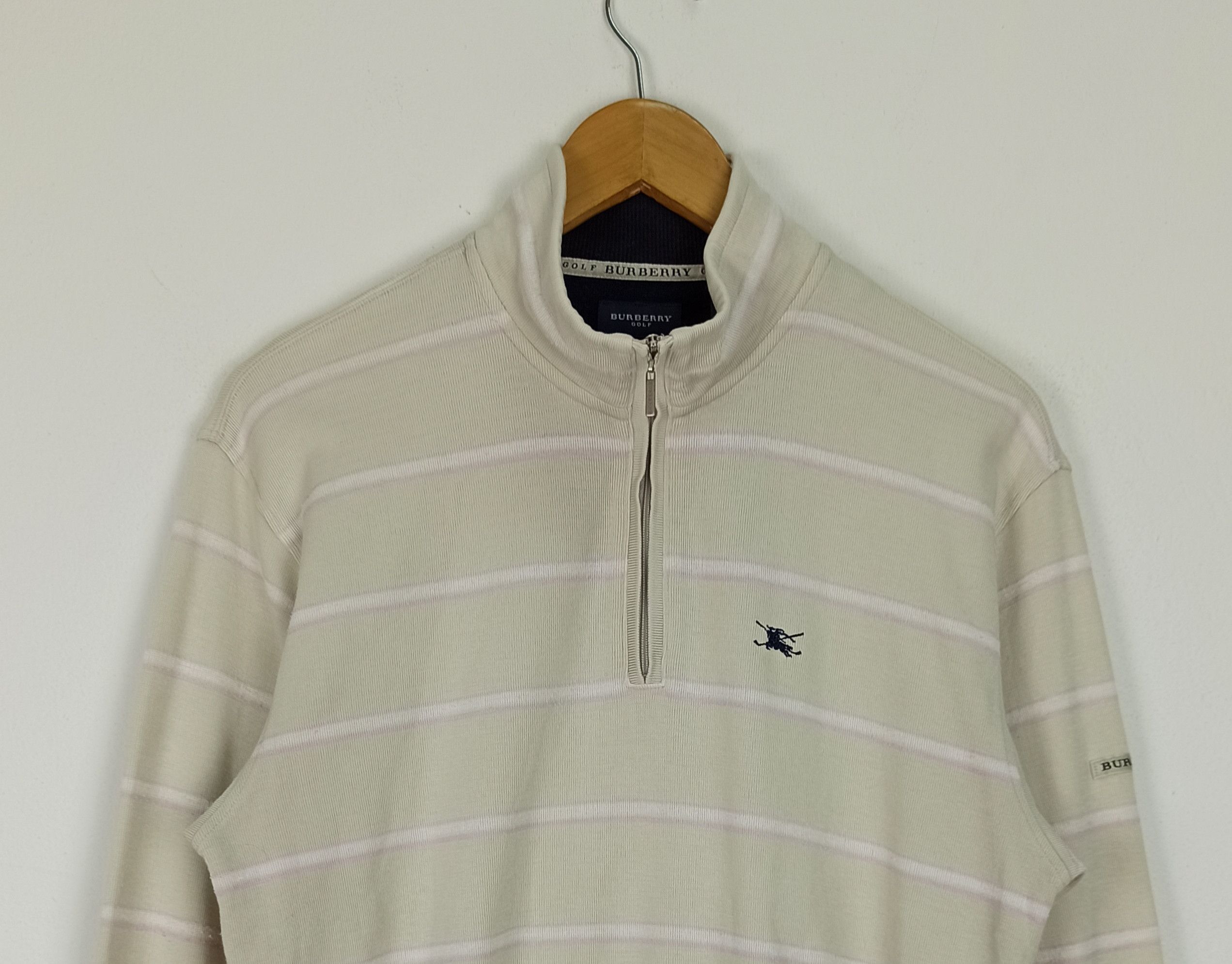 Burberry Vintage 90's Burberry Golf Sweatshirts Button (c40) Size US M / EU 48-50 / 2 - 2 Thumbnail
